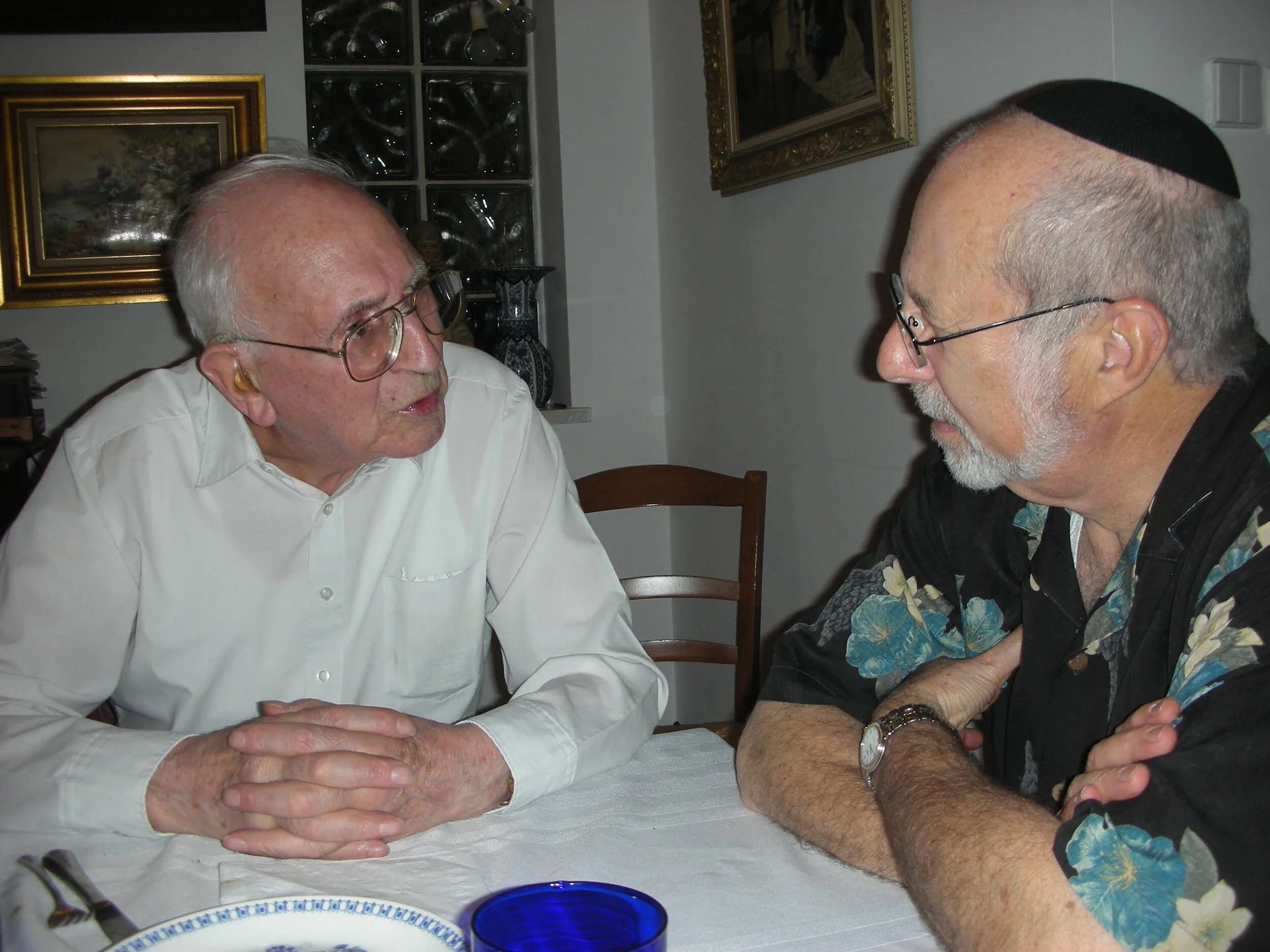Michael Sherbourne, preeminent London activist with Lenny in Jerusalem.