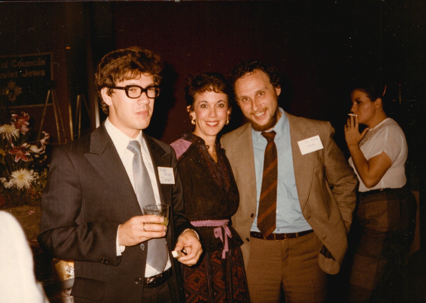 The author in Israel with the Soviet Jewry Education and Information Center's first chairmen, Sasha Shipov and Yuri Shtern.