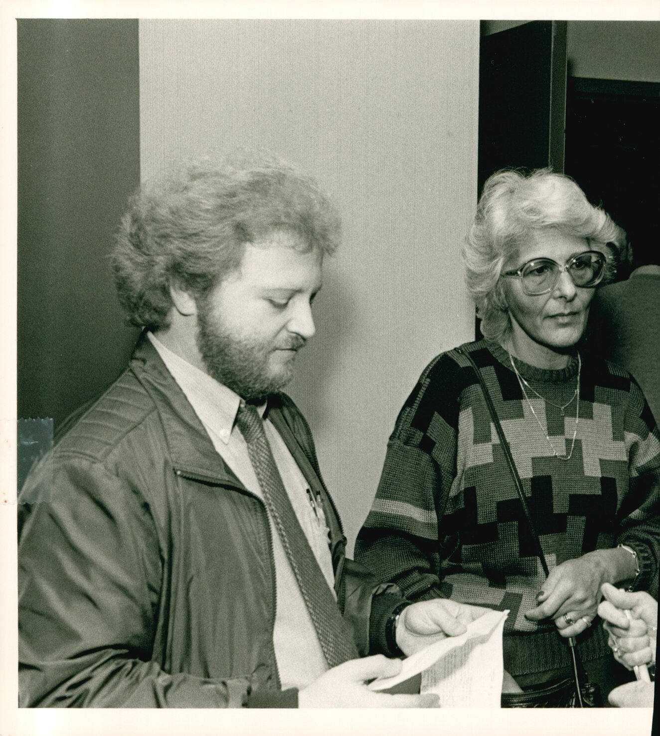 Boris Blitshein, campaigning in the West for his father, refusenik Lev Blitshtein and Rita Eker, 35's Women's Committee for Soviet Jews. See Hidden Heroes for the full story of Lev Blitshtein.