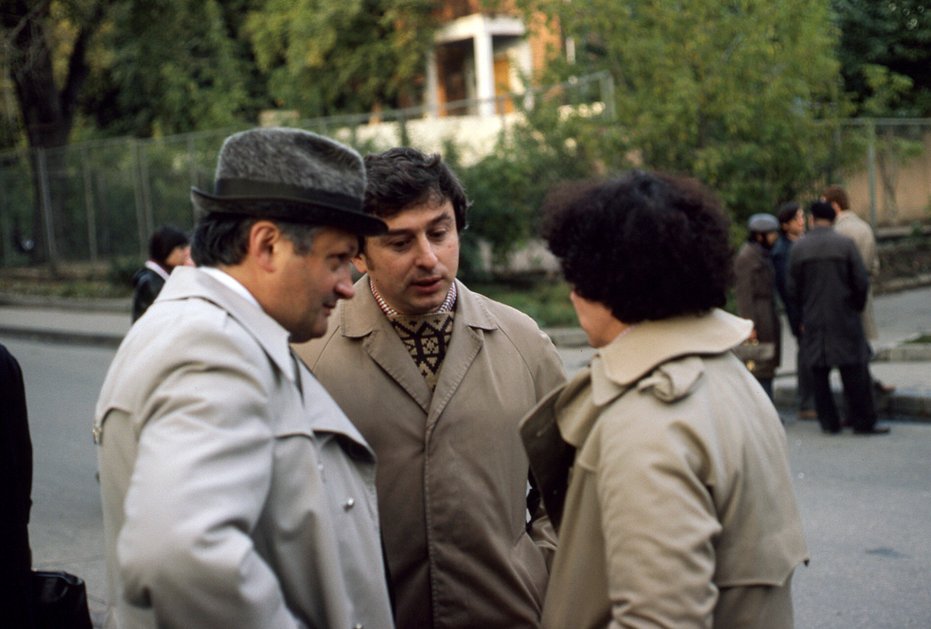 The street outside Moscow's Chorale Synagogue was the unofficial meeting ground for refuseniks and their Western visitors. Here I am in Moscow, consulting with Solomon Alber and Leonid Sharansky in the fall of 1978, six months after his brother, Nat