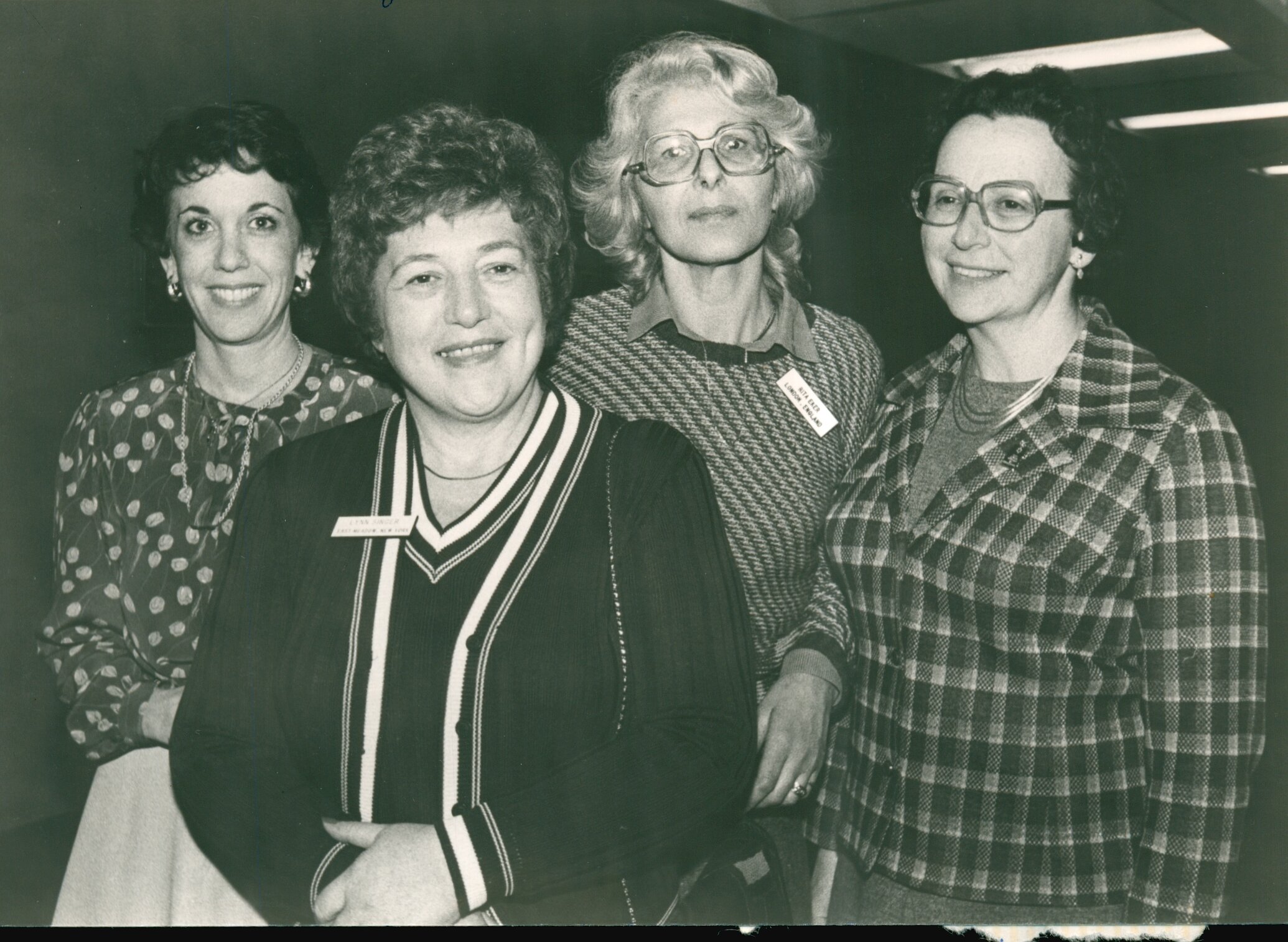 1981. Union of Council for Soviet Jewry Meeting In Israel. Pam Cohen, Lynn Singer, UCSJ president, Rita Eker and Margaret Regal of London's 35's Women's Campaign for Soviet Jews.