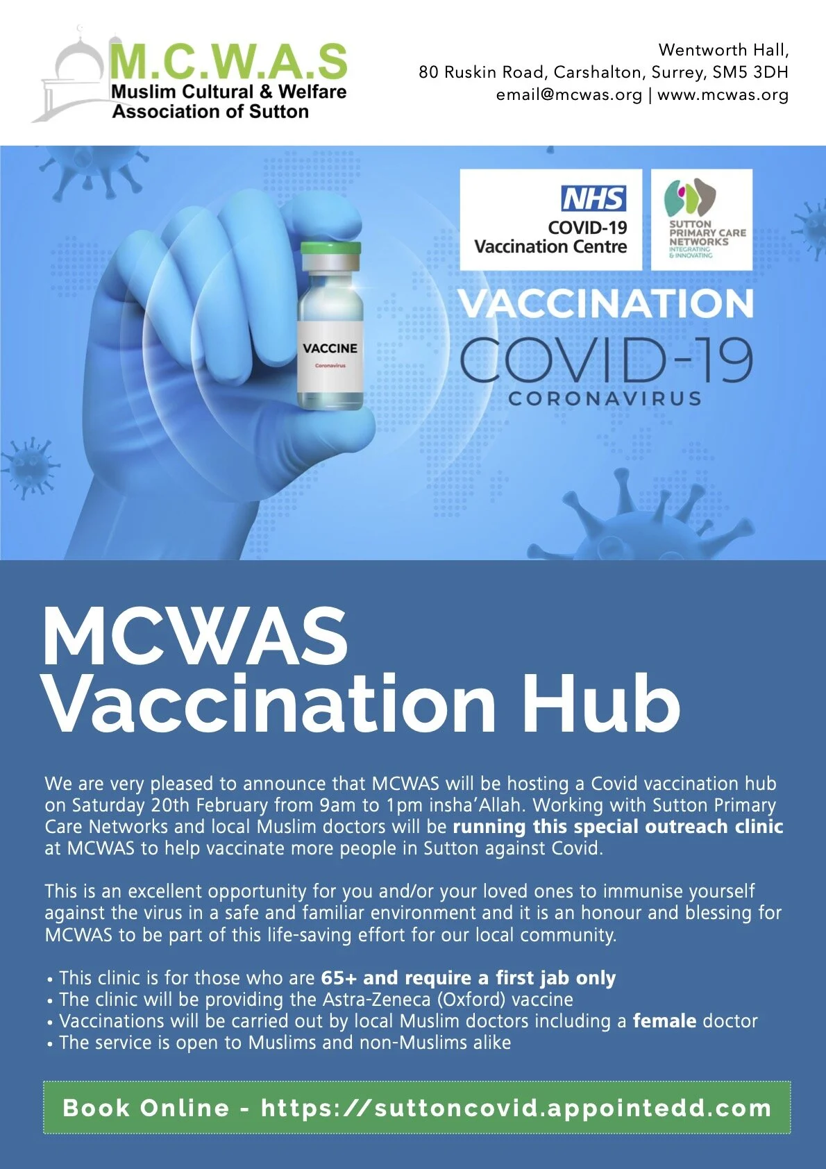 MCWAS Vaccination Hub