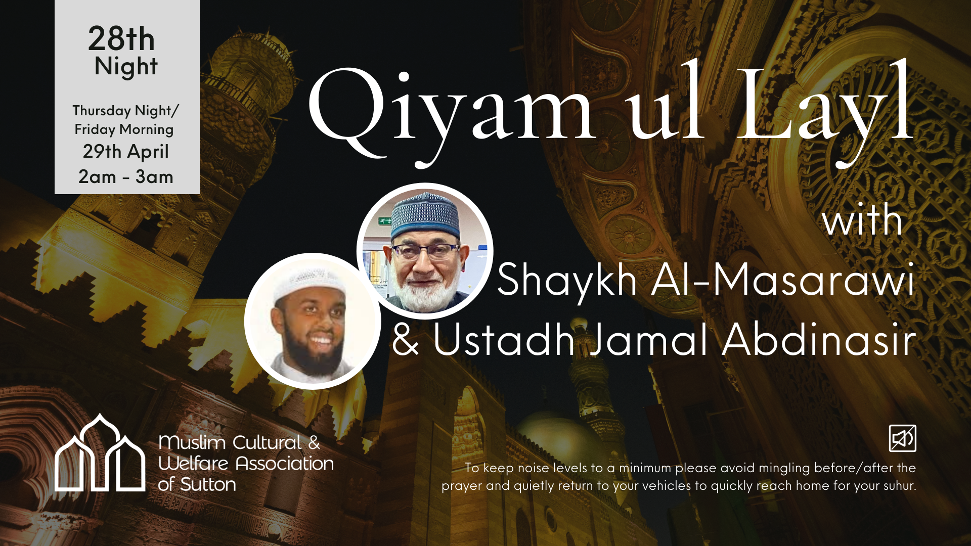 ☪️ Taraweeh &amp; Qiyam ul Layl Prayers with International Guests  🇬🇧🇪🇬
