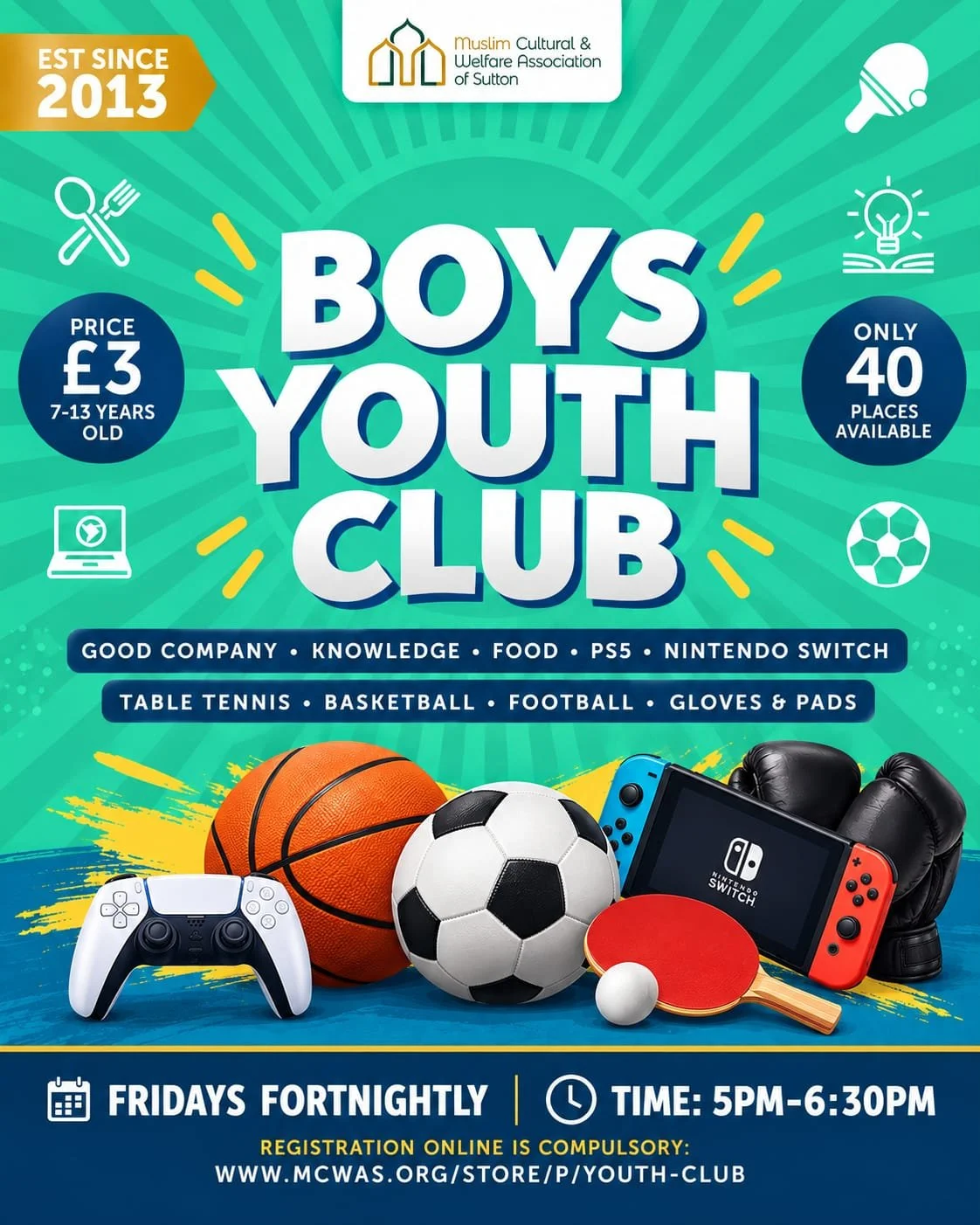 Youth Club 7-13 Years Boys