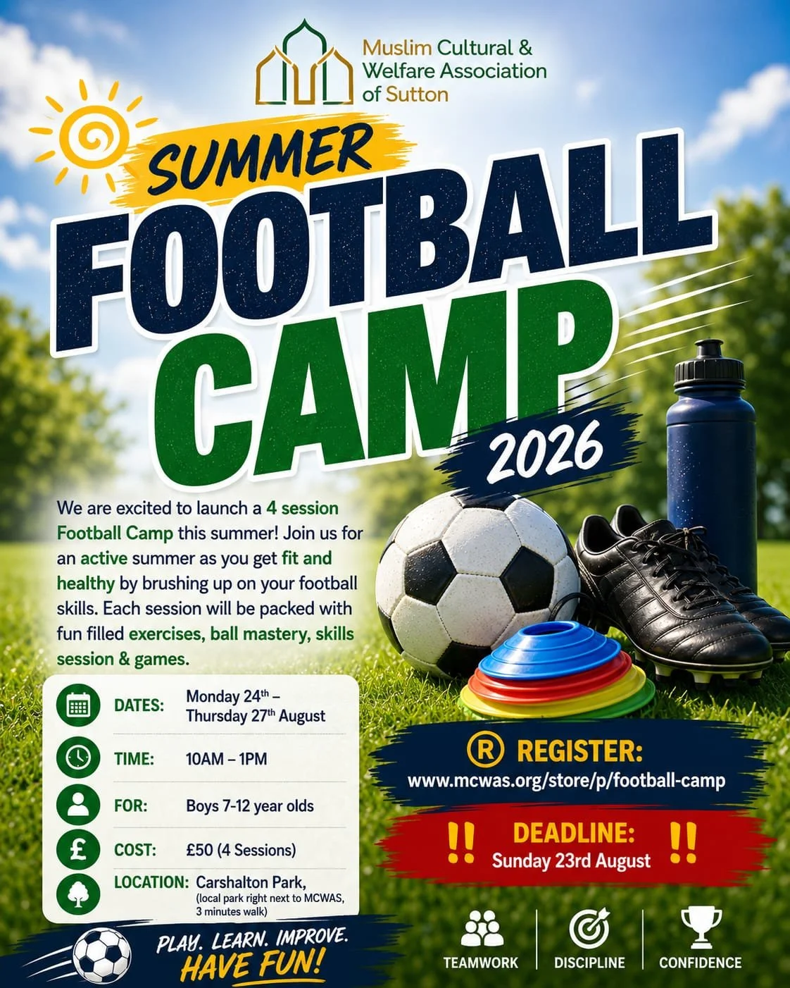 MCWAS Summer Football Camp 2026