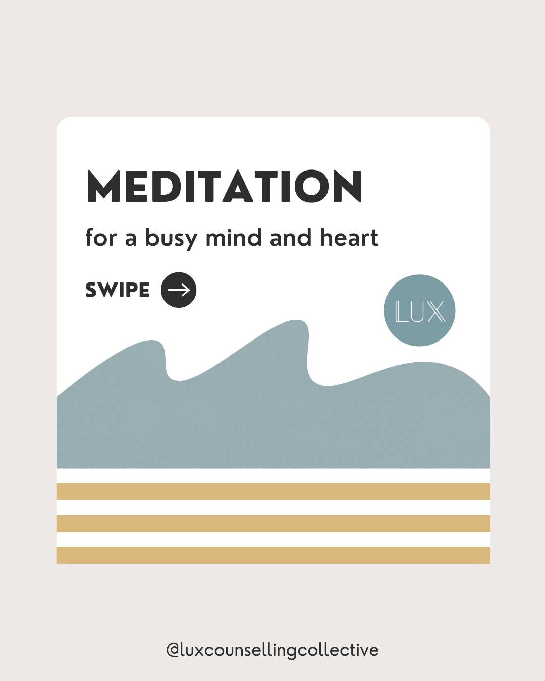 Have you incorporated meditation into your daily or weekly rhythm? Contrary to what most people think, it does not have to be difficult or time-consuming. 

Meditation can teach us to let go of our busy minds and be in our hearts and body. By opening