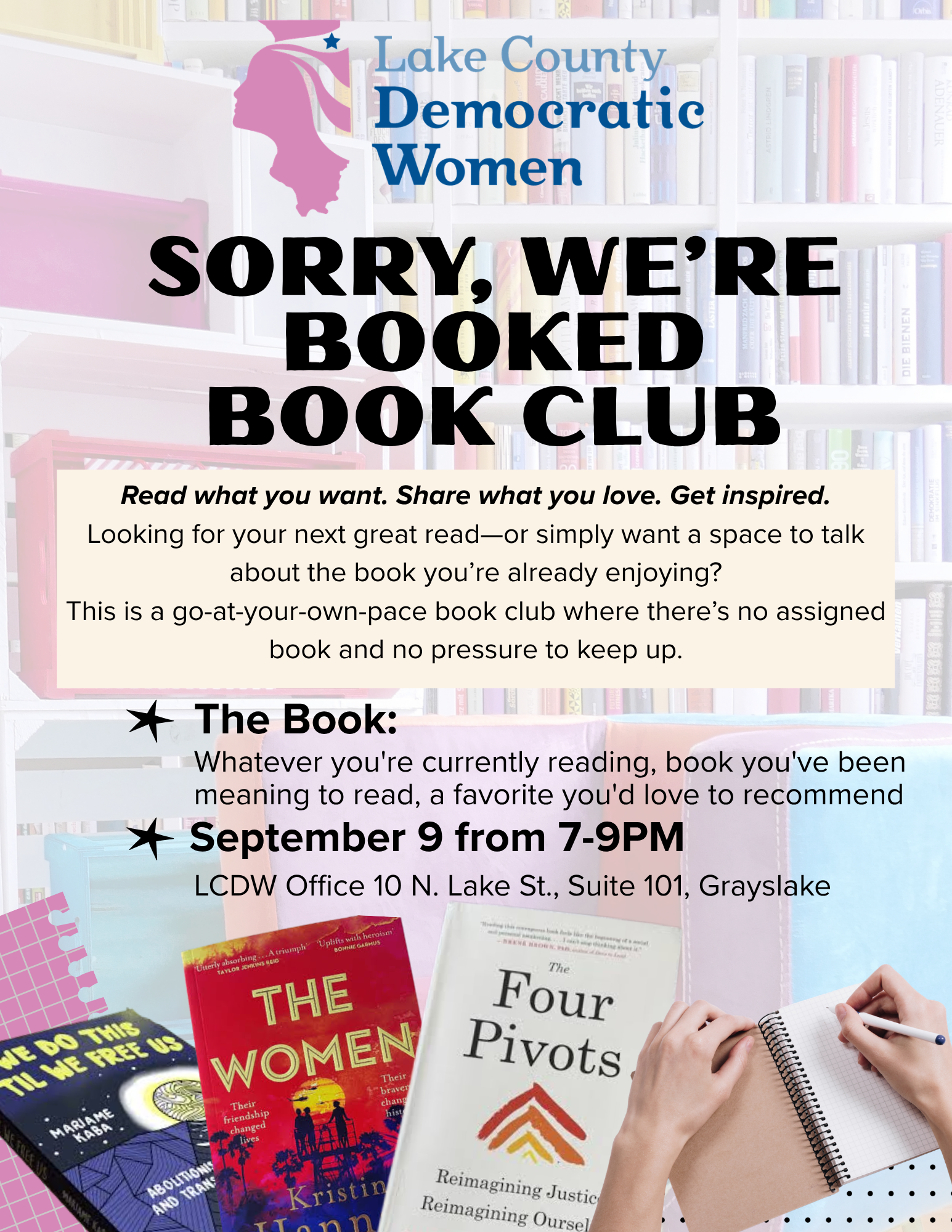 Sorry We're Booked Book Club