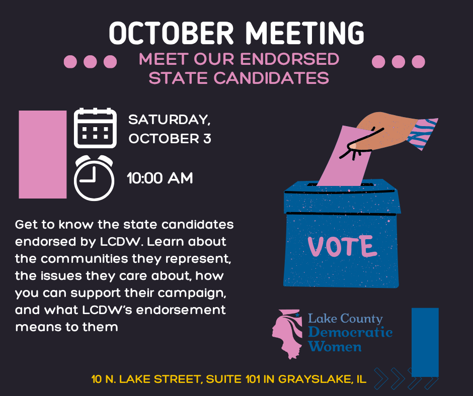 LCDW October Meeting: Meet Our Endorsed State Candidates!