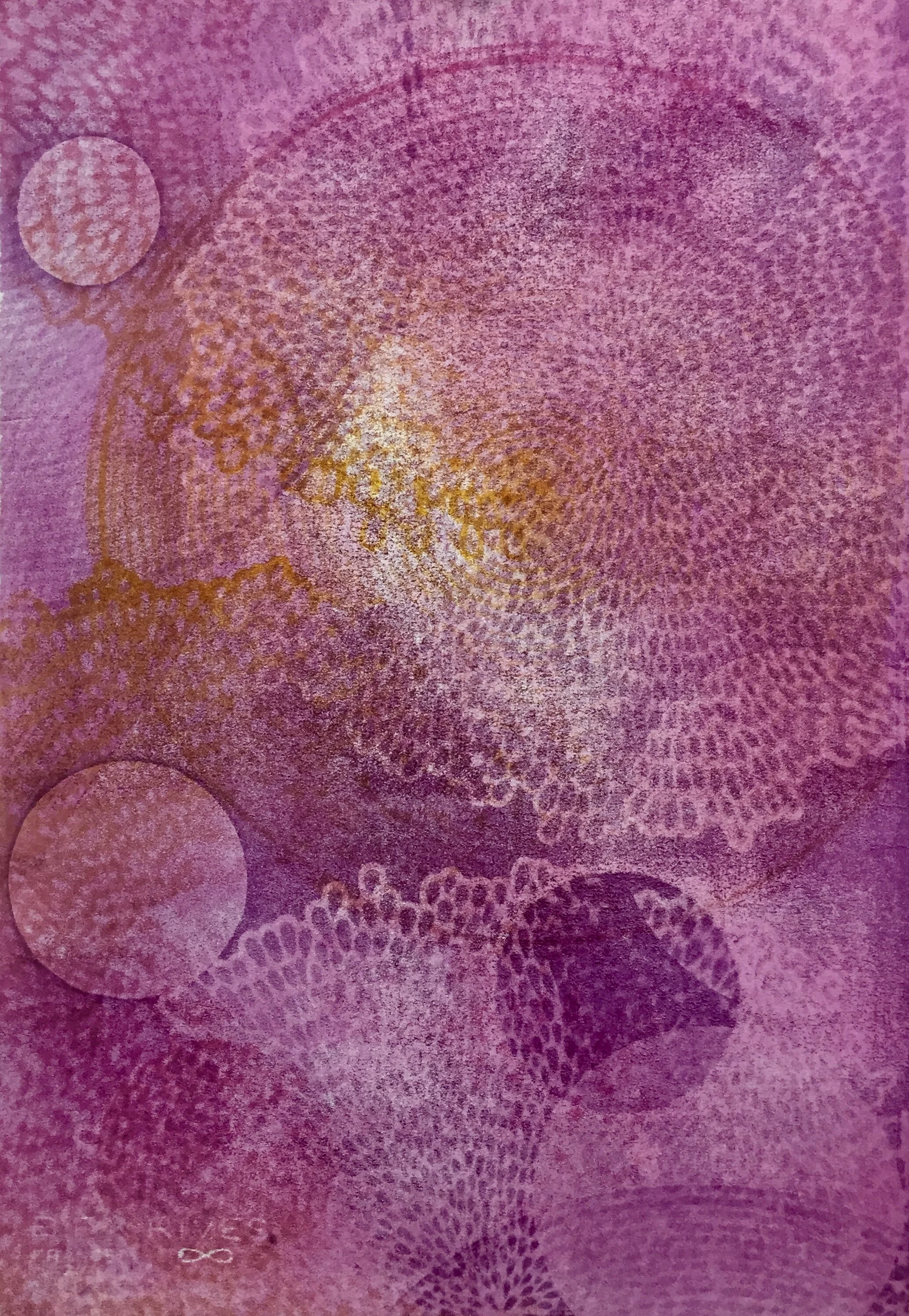 "Lavender Bliss"-15"x22"-Litho Ink on Rives BFK-Spring 2021
