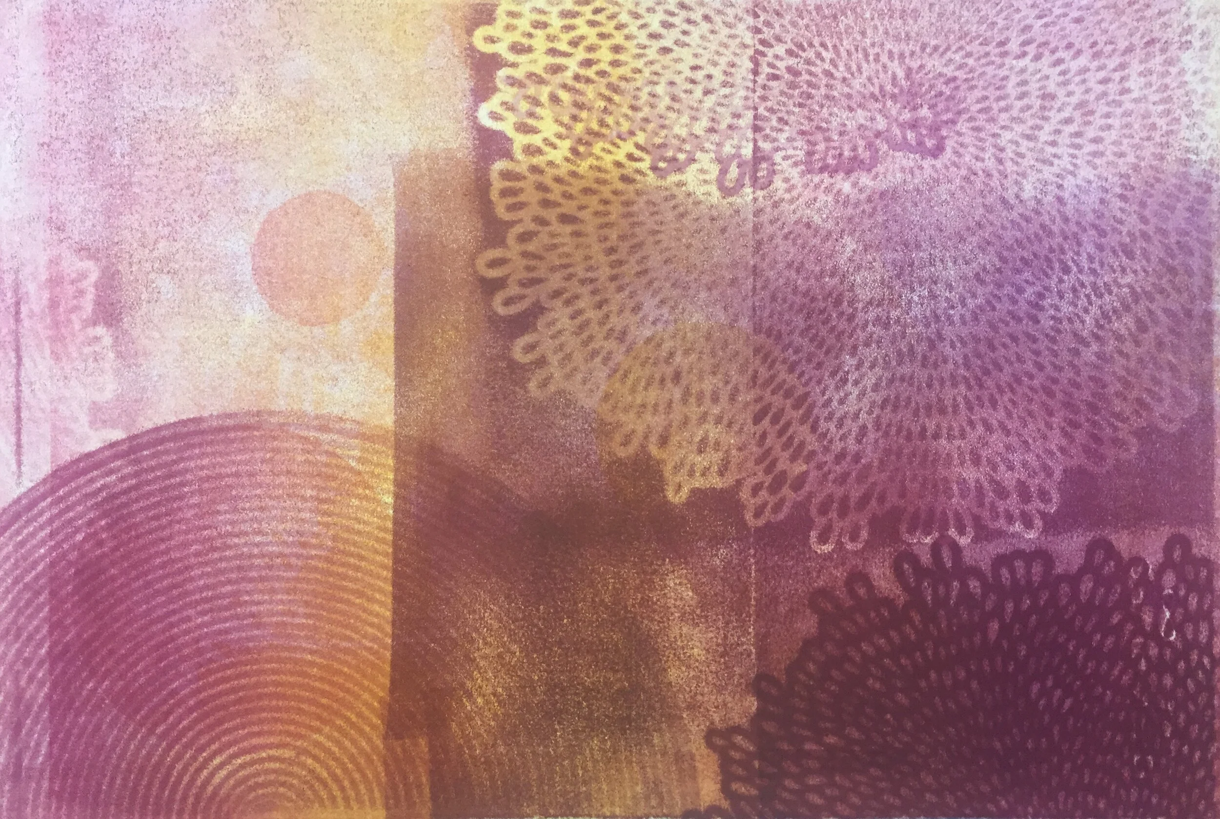 "Lavender Bliss"-15"x22"-Litho Ink on Rives BFK-Spring 2021