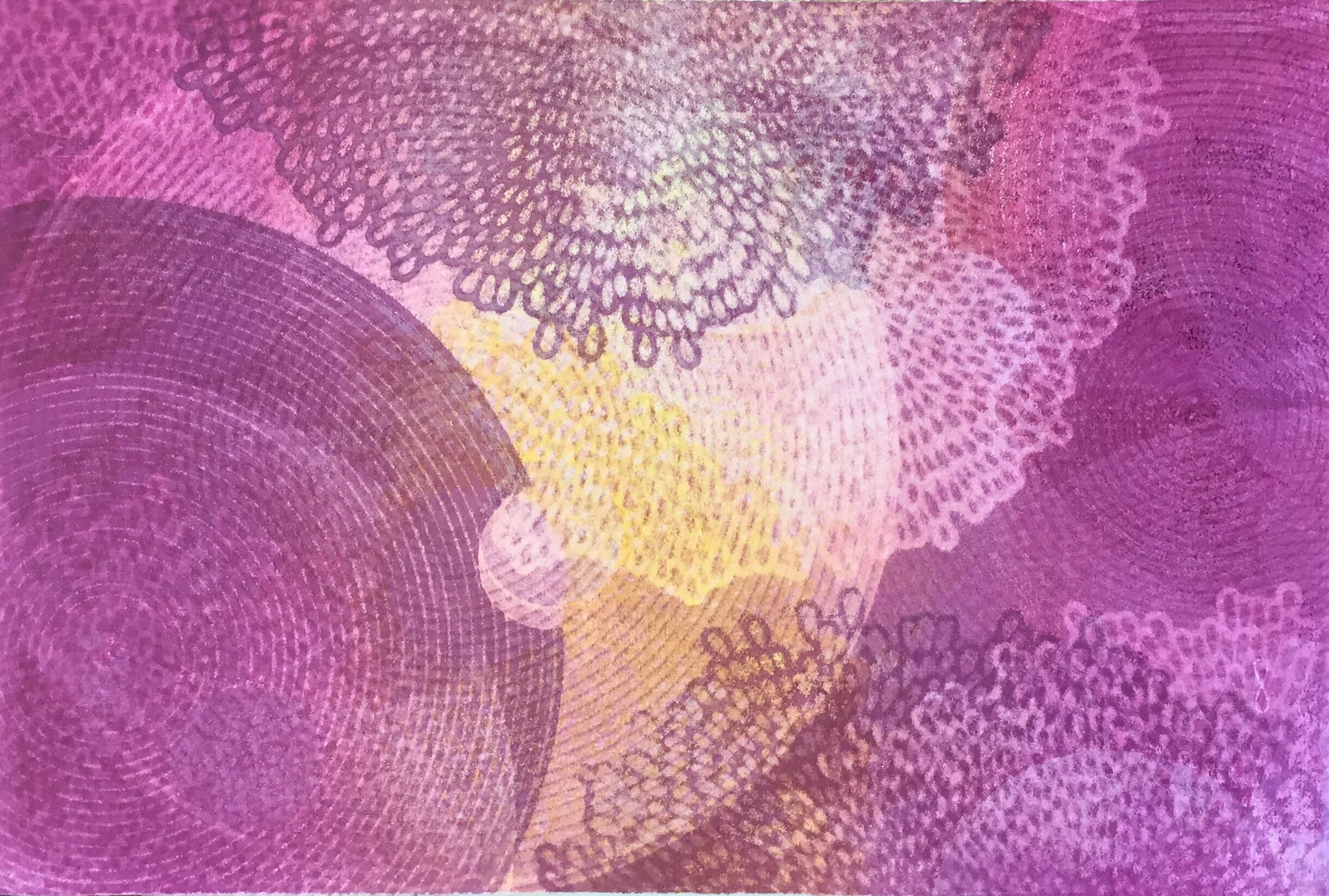 "Lavender Bliss"-15"x22"-Litho Ink on Rives BFK-Spring 2021