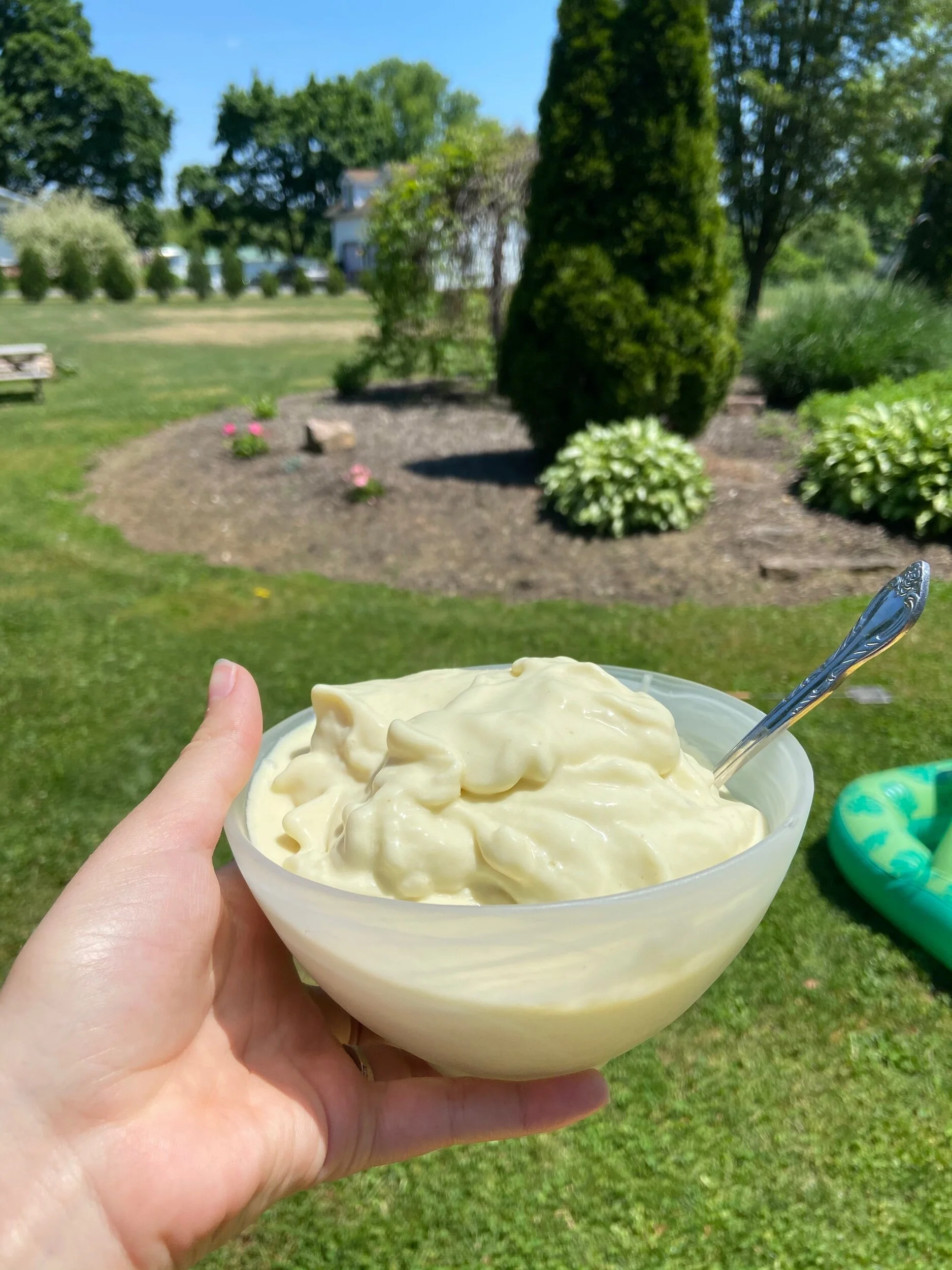 It was delicious!! My toddler ate a whole bowl and my baby ate half of mine. Needless to say this will be on repeat this summer!   If you have reusable pouches you could totally put it in those as well!