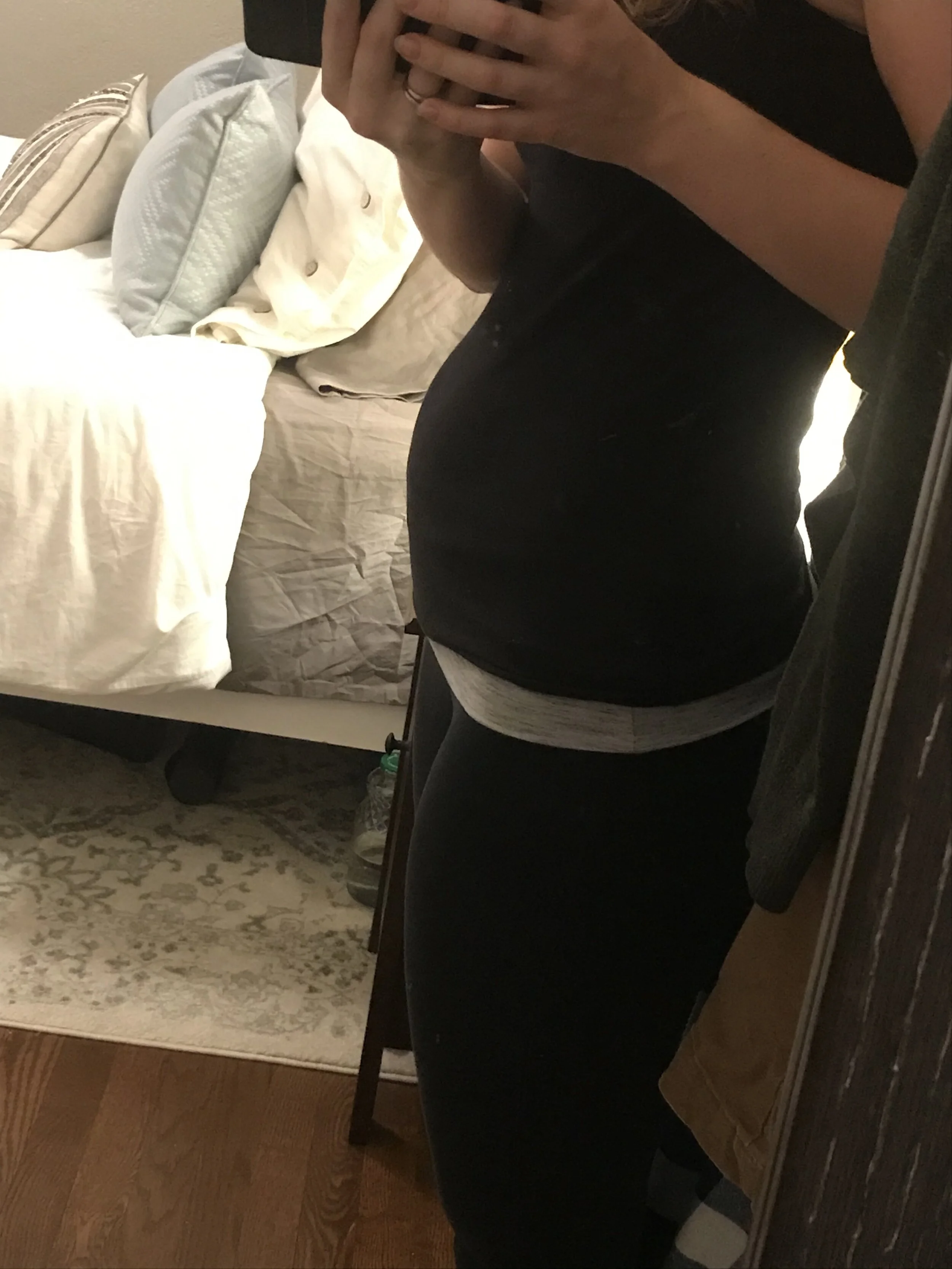 This is normal to where my stomach would swell and bloat after eating. I was not pregnant here and would oftentimes bloat to this extent and even worse depending on the meal + day. My migraines would come out of nowhere, flatten me for a day and the throbbing pain in my head would lead me to vomit and be down for at least 24 hours.