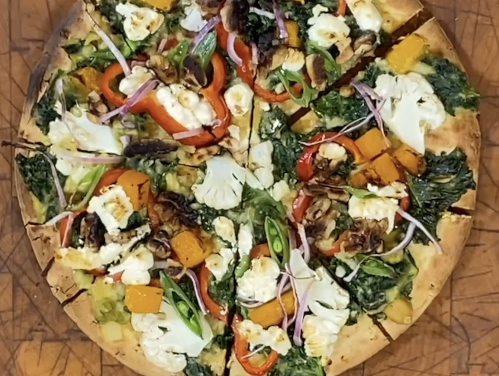 Veggie Pizza with Banza Pizza Crust