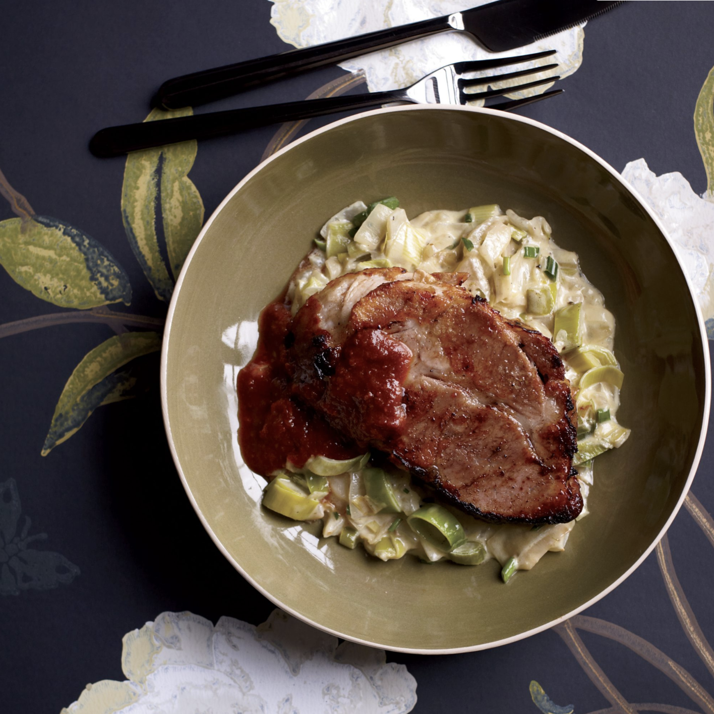 Braised Pork with Cherry Gravy