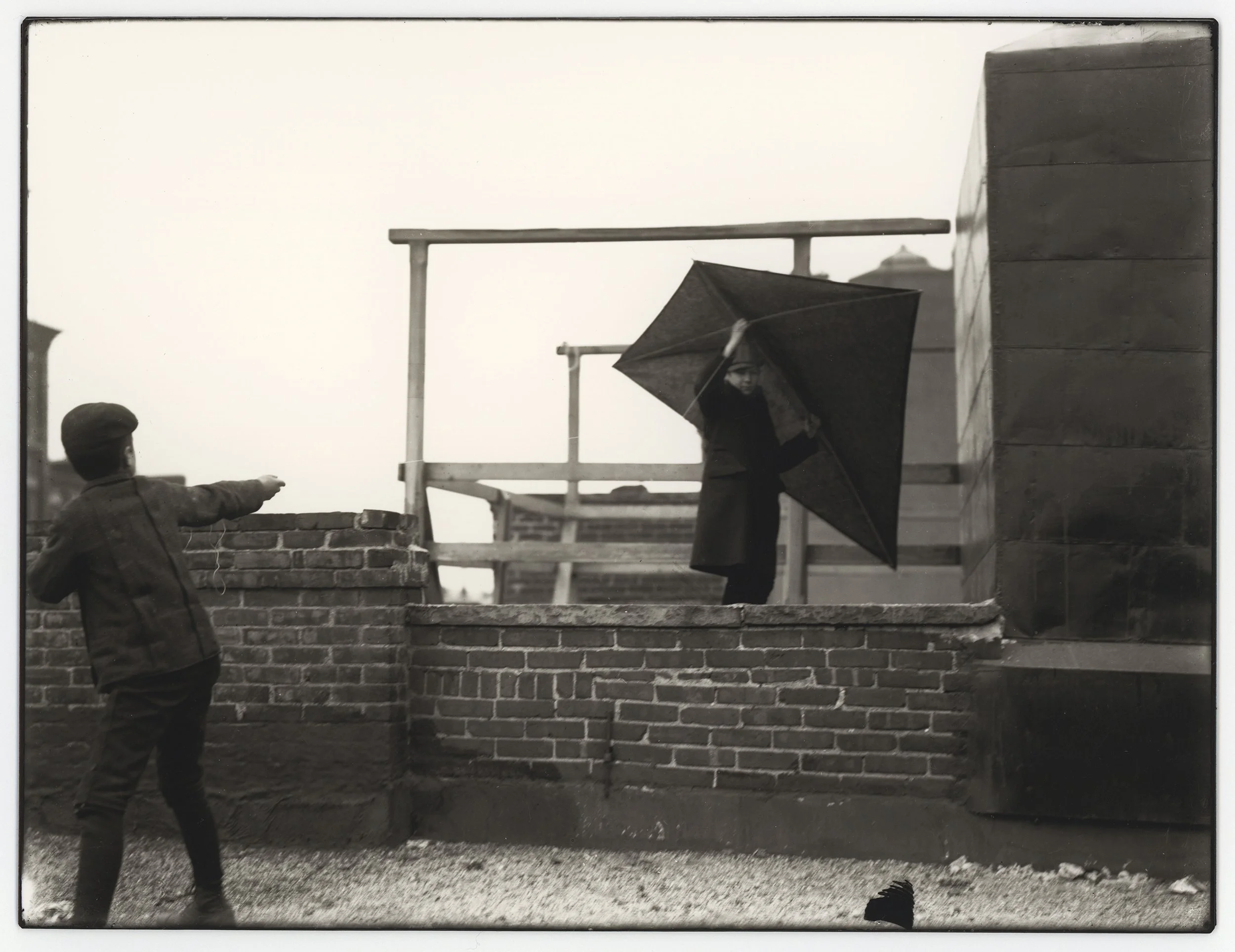 Boys with Kite, New York, 1900's