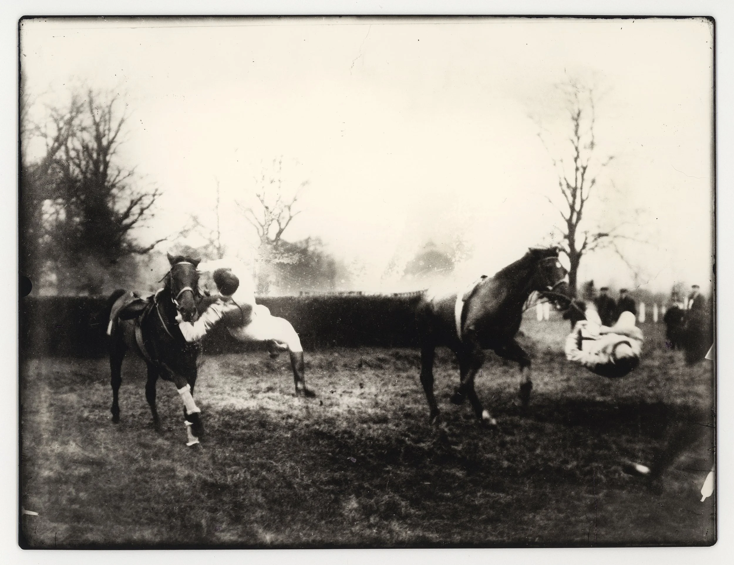 "Two Men Simultaneously Falling Off Horses, 1910"