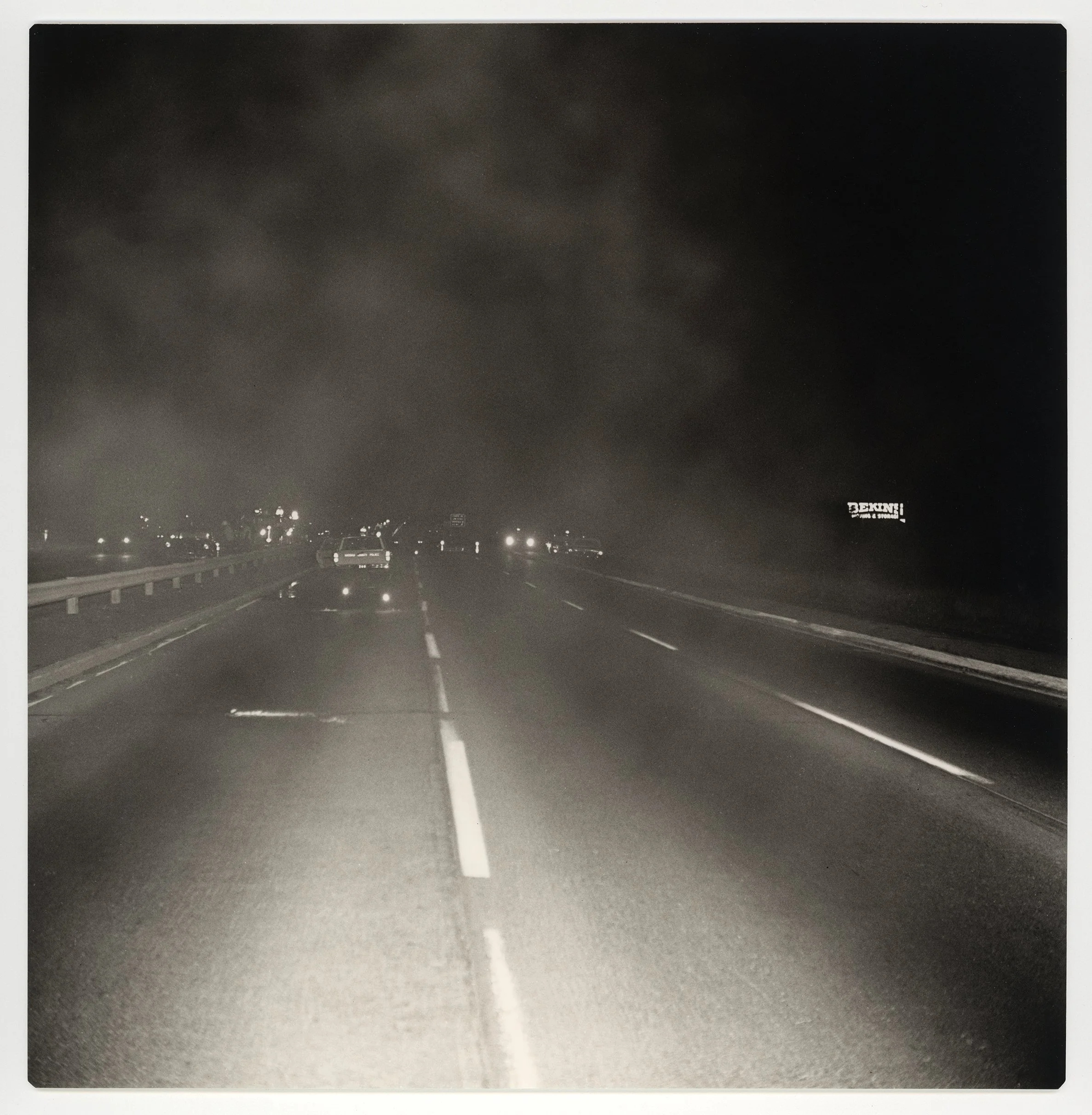 "Automobile Accident (Seen through smoke from road flares), 1950's"