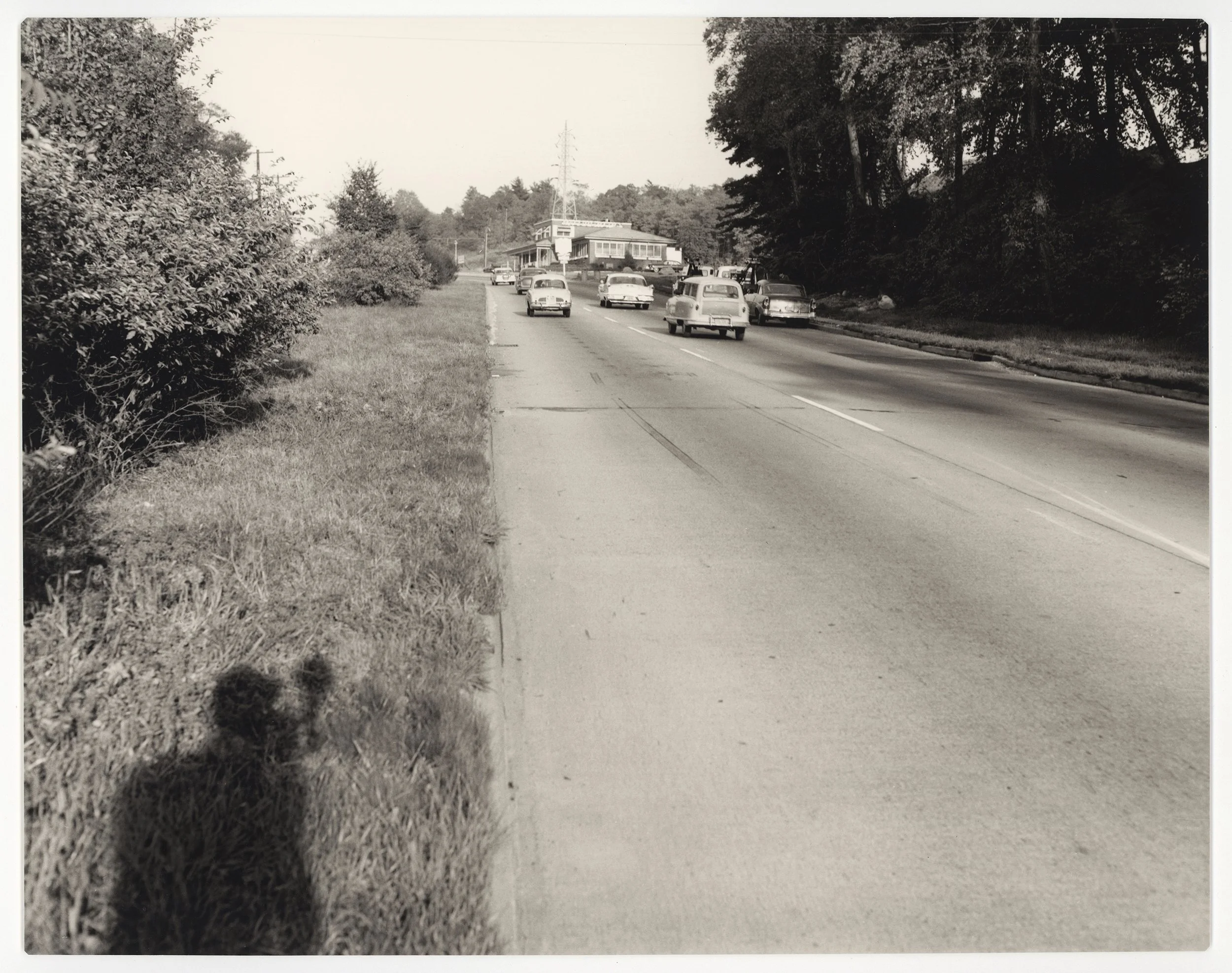 "Photographer and Roadway, 1940's"