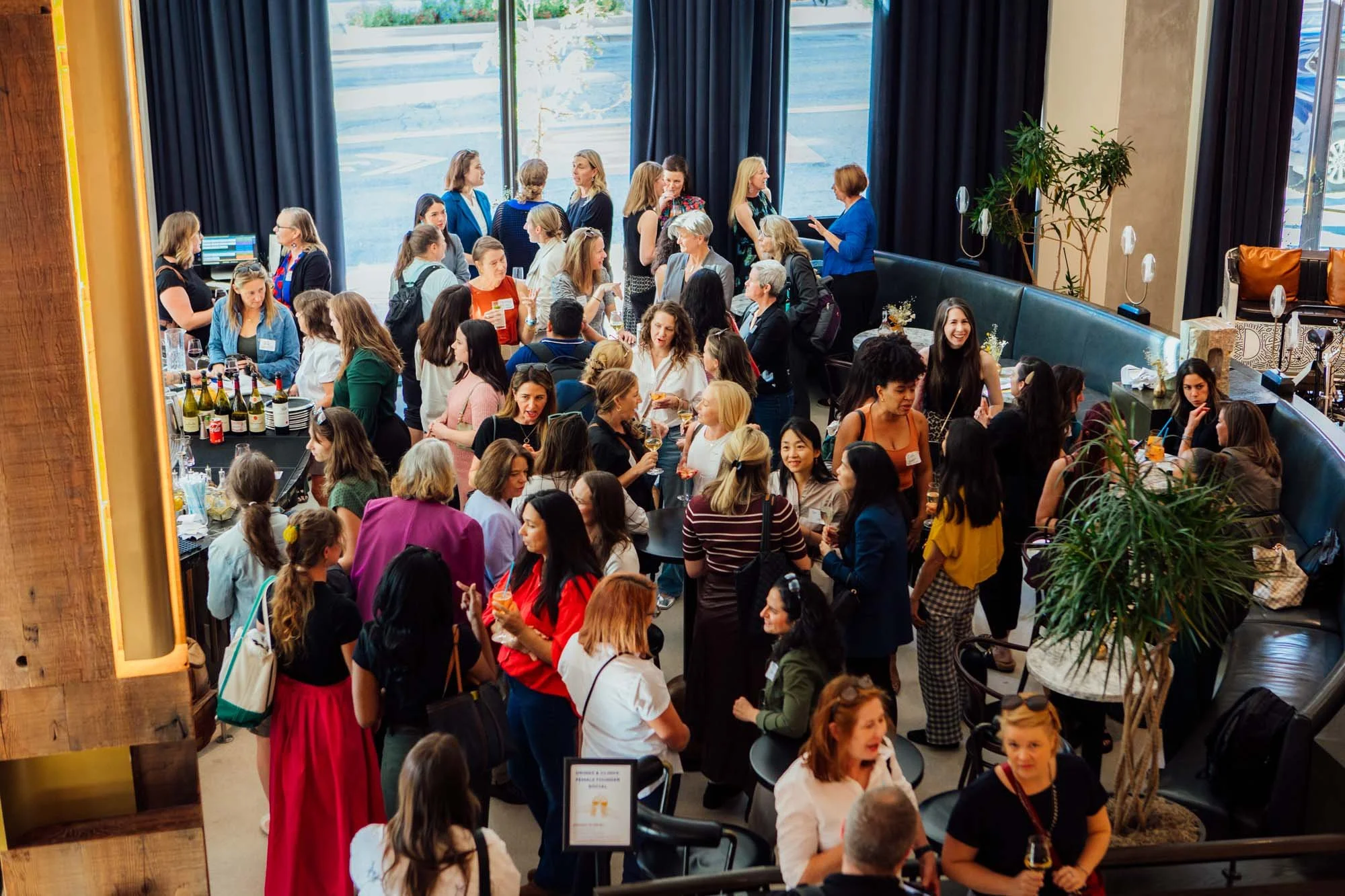Crowd from above at Drinks and Clinks Event