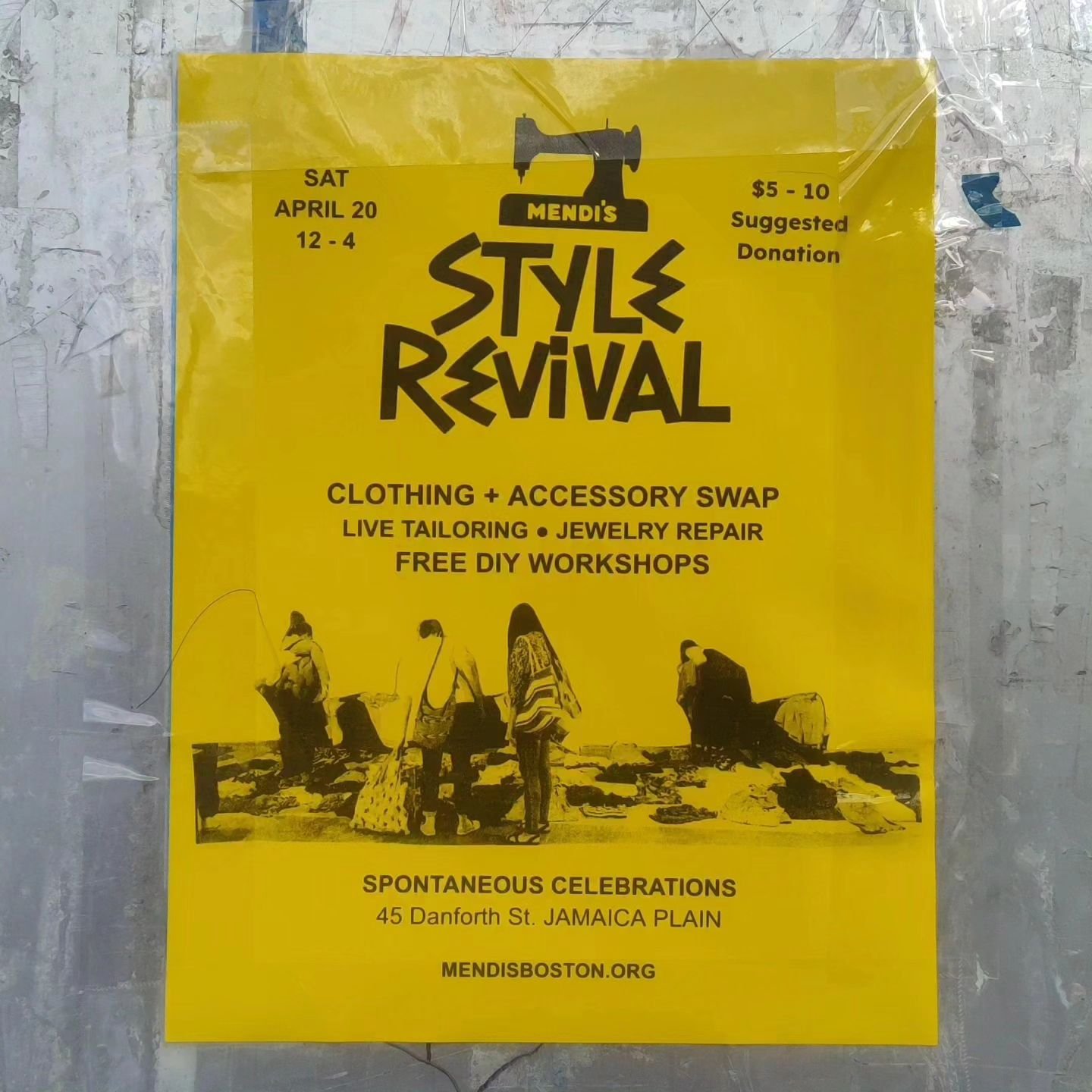 TODAY 12-4 @mendisboston #StyleRevival returns to Spontaneous! ♻️🪡🧵👖

SWAP. REPAIR. UPCYCLE. RECYCLE.

🔲STYLE REVIVAL 12 - 4 PM🔲
&bull; Adult Clothing + Accessory Swap
&bull; Live tailoring
&bull; Textile, shoe + bag recycling

🔲WORKSHOPS🔲

12