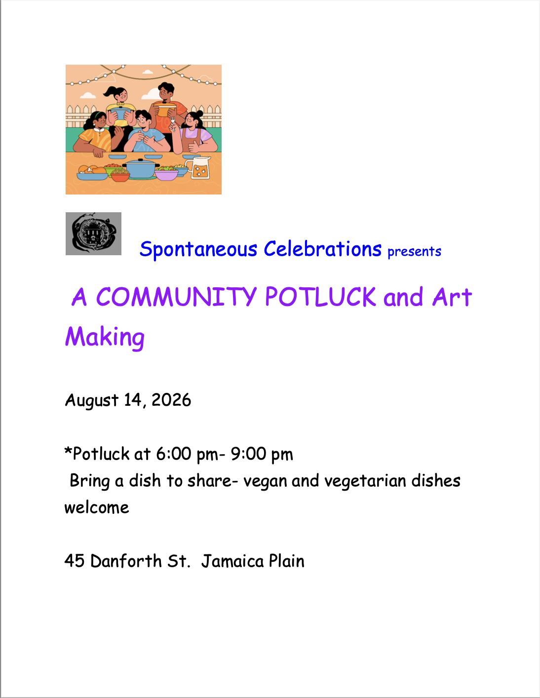 Potluck and Art Making