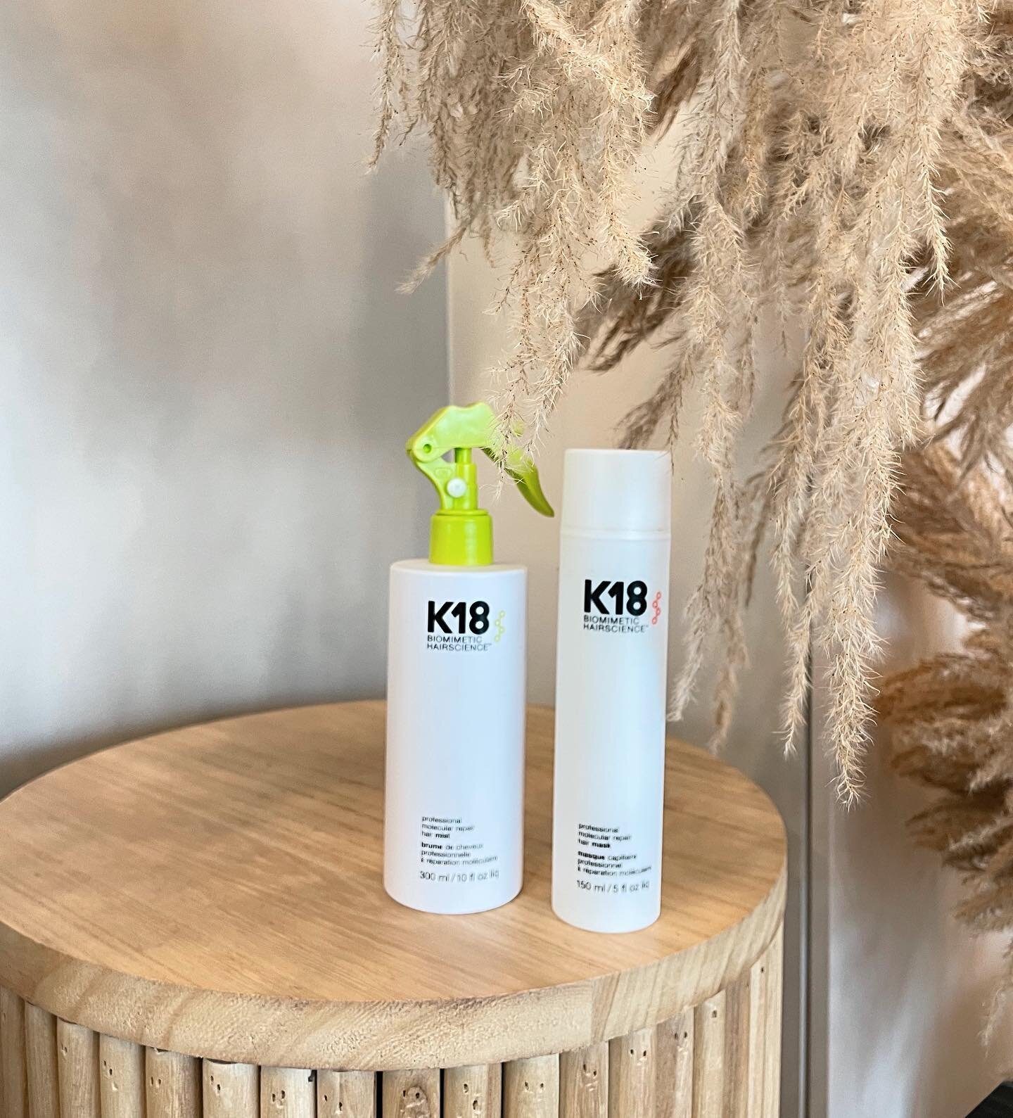 K18 has arrived!

We recently have added the K18 molecular repair treatment as a service at both salons. 

This mist/mask combo helps to reverse hair damage caused by chemical services, heat and lightening or colour services in as little as 4 minutes