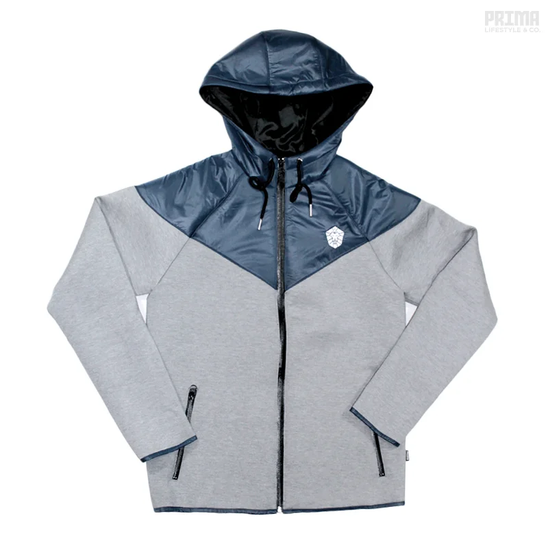 Navy Shield Hoodie Jacket