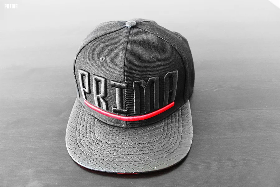 PRIMA #BLACKOUT Snakeskin Leather Strapback
