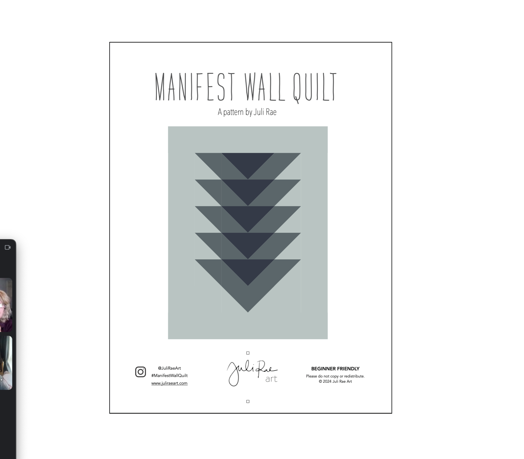 Manifest Wall Quilt Pattern