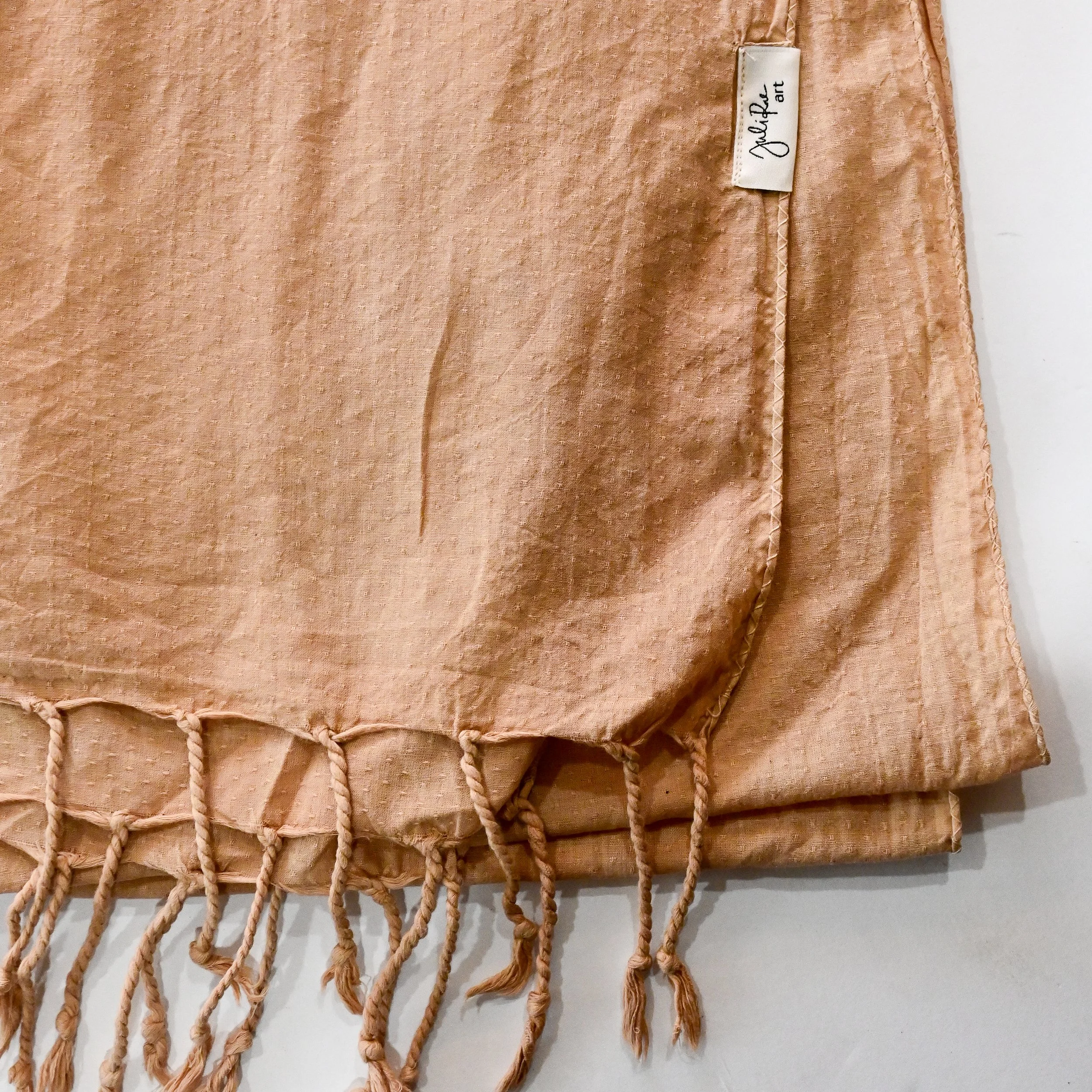 Naturally-Dyed Organic Cotton Scarf - Quebracho