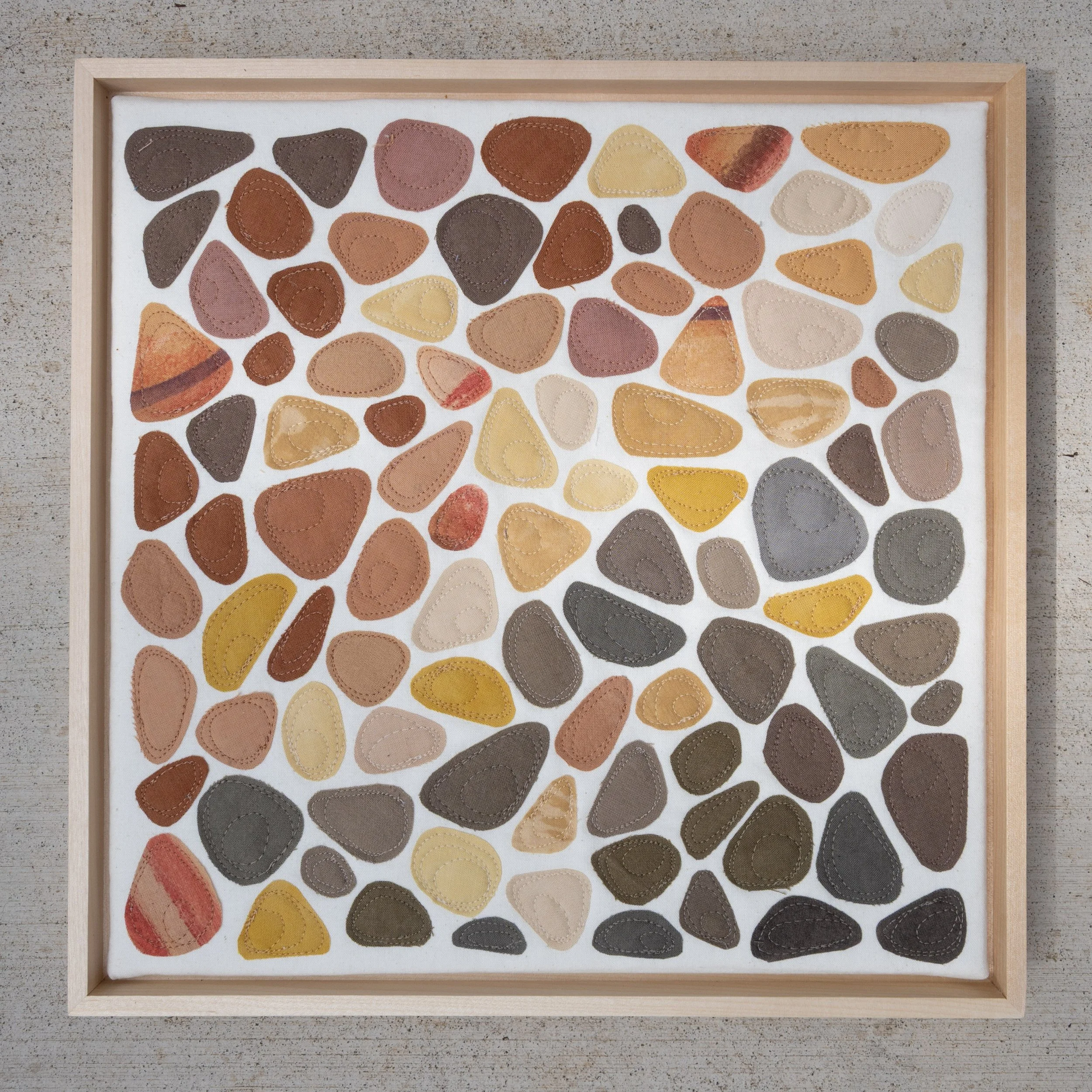 Sea Stones 12" x 12" Wall Hanging 07