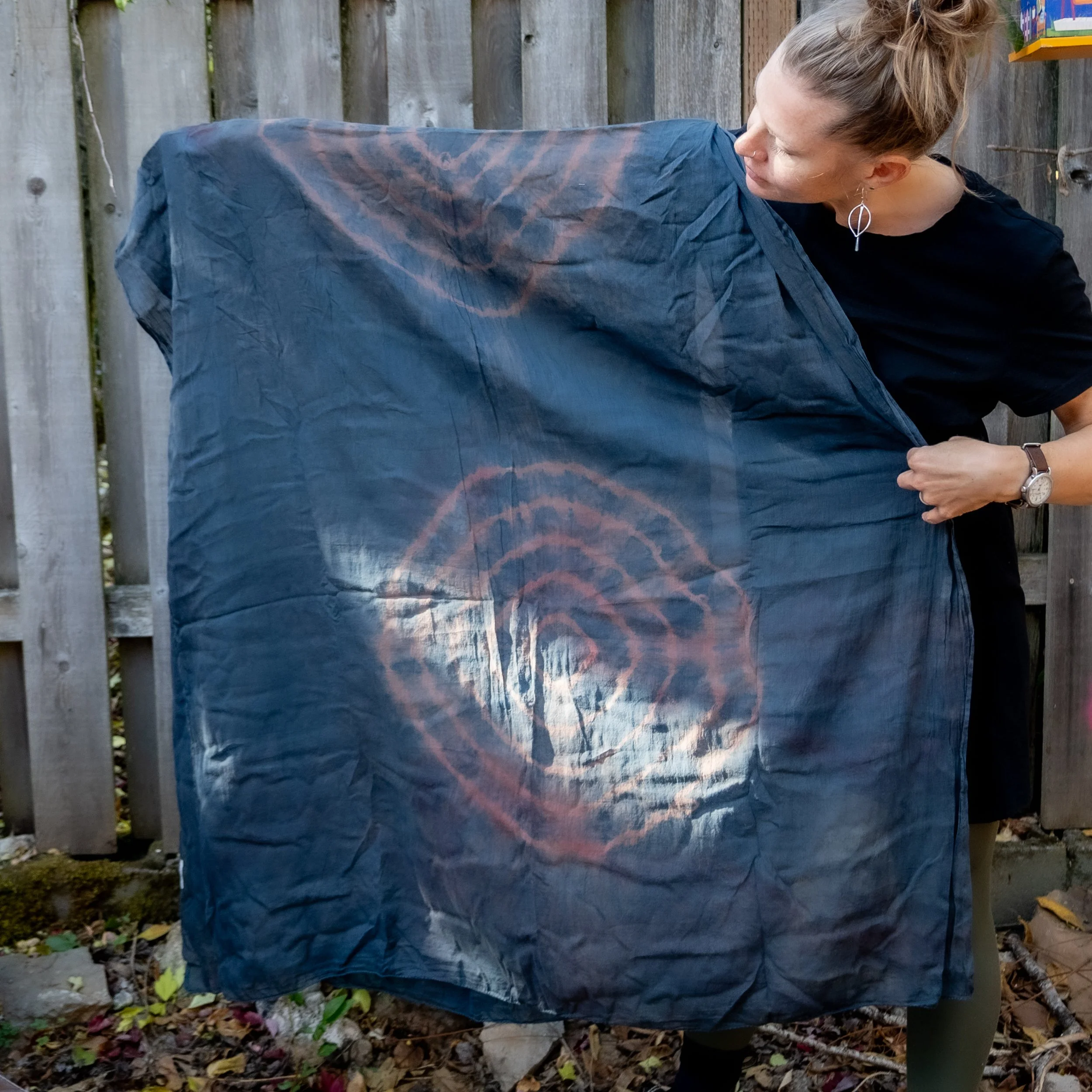 Shibori Organic Cotton Shawl