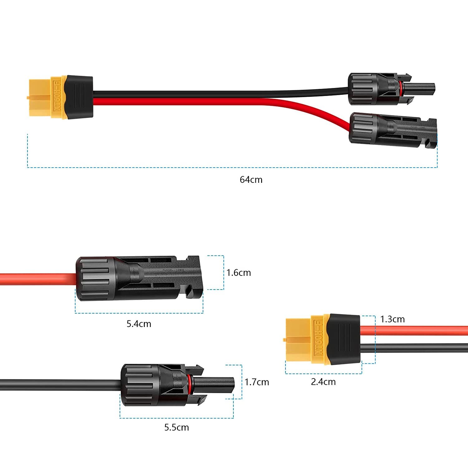 25ft Solar Panel Extension Cable, 12AWG? With XT60 Male To Female Connectors – BaTech