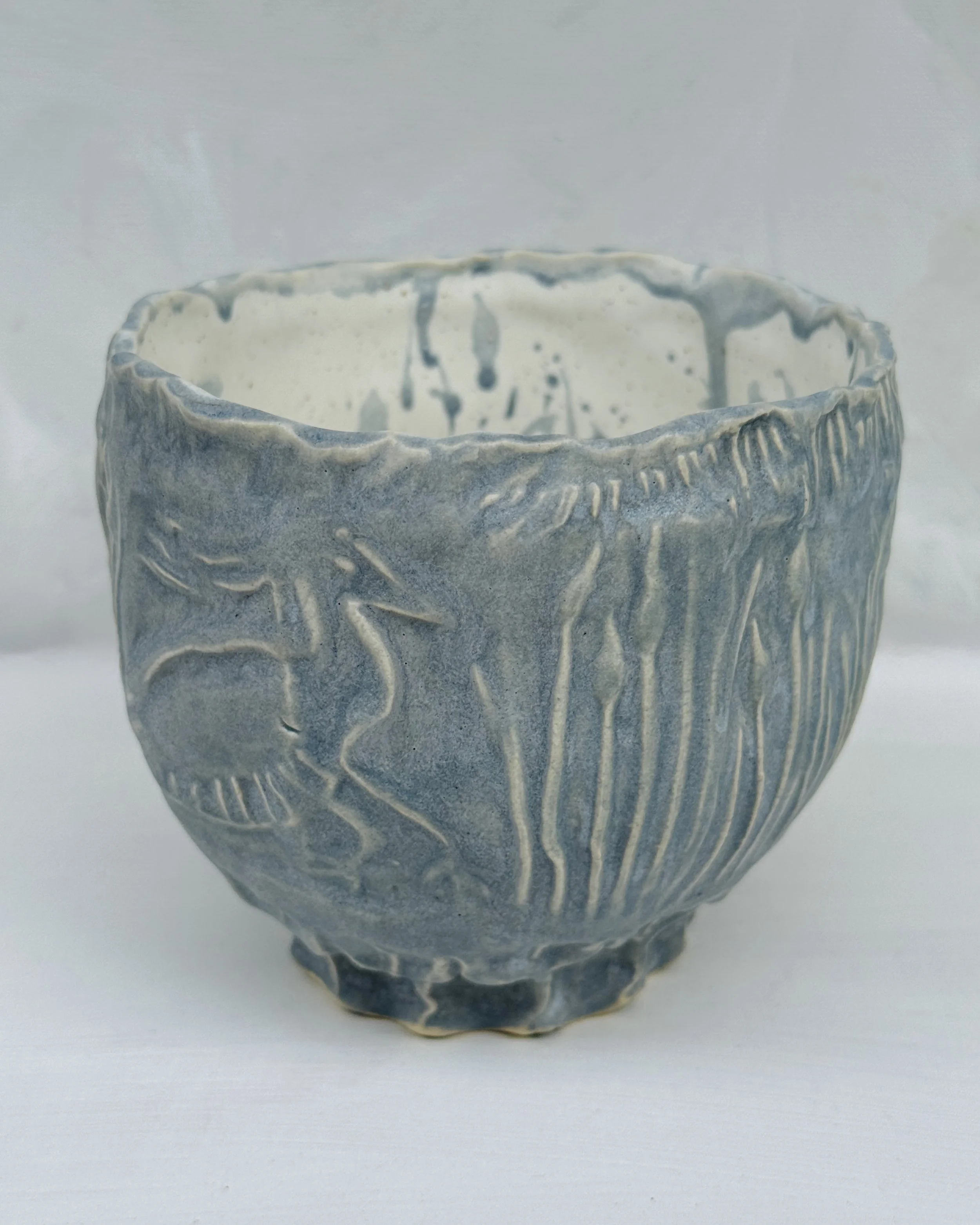 Rice Bowl with Heron