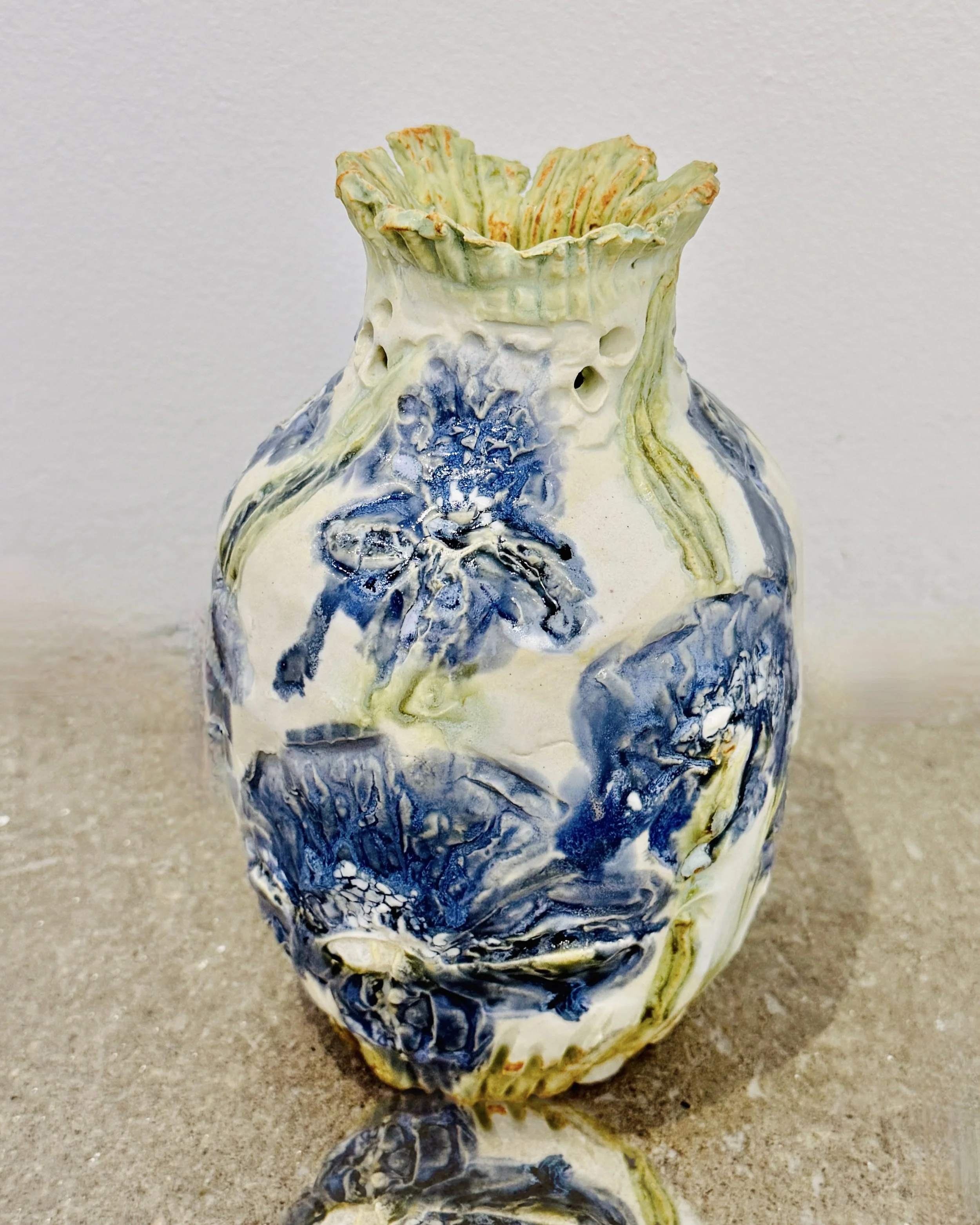 Iris Vase and Luminary