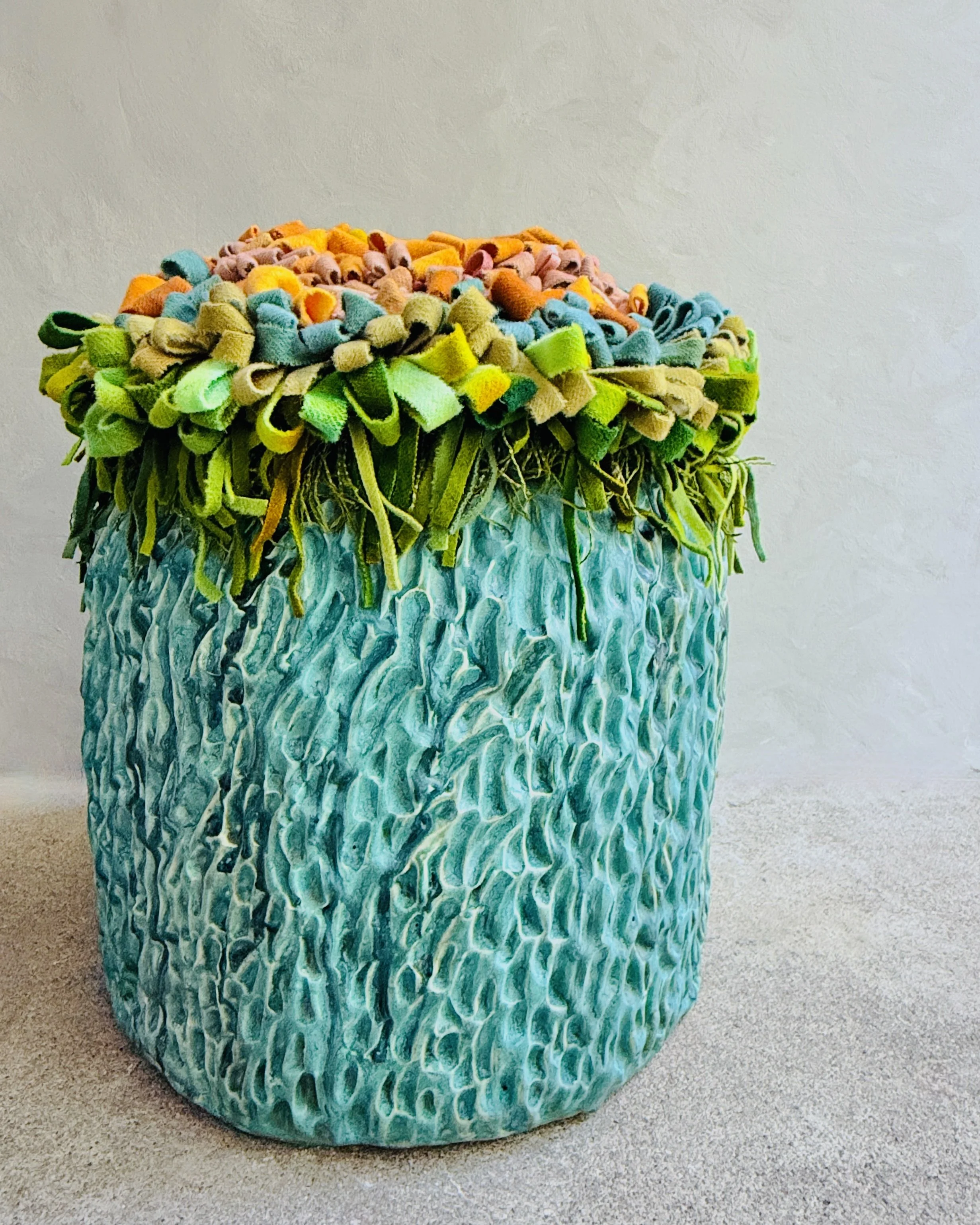 Bloom Seat in Teal and Tangerine