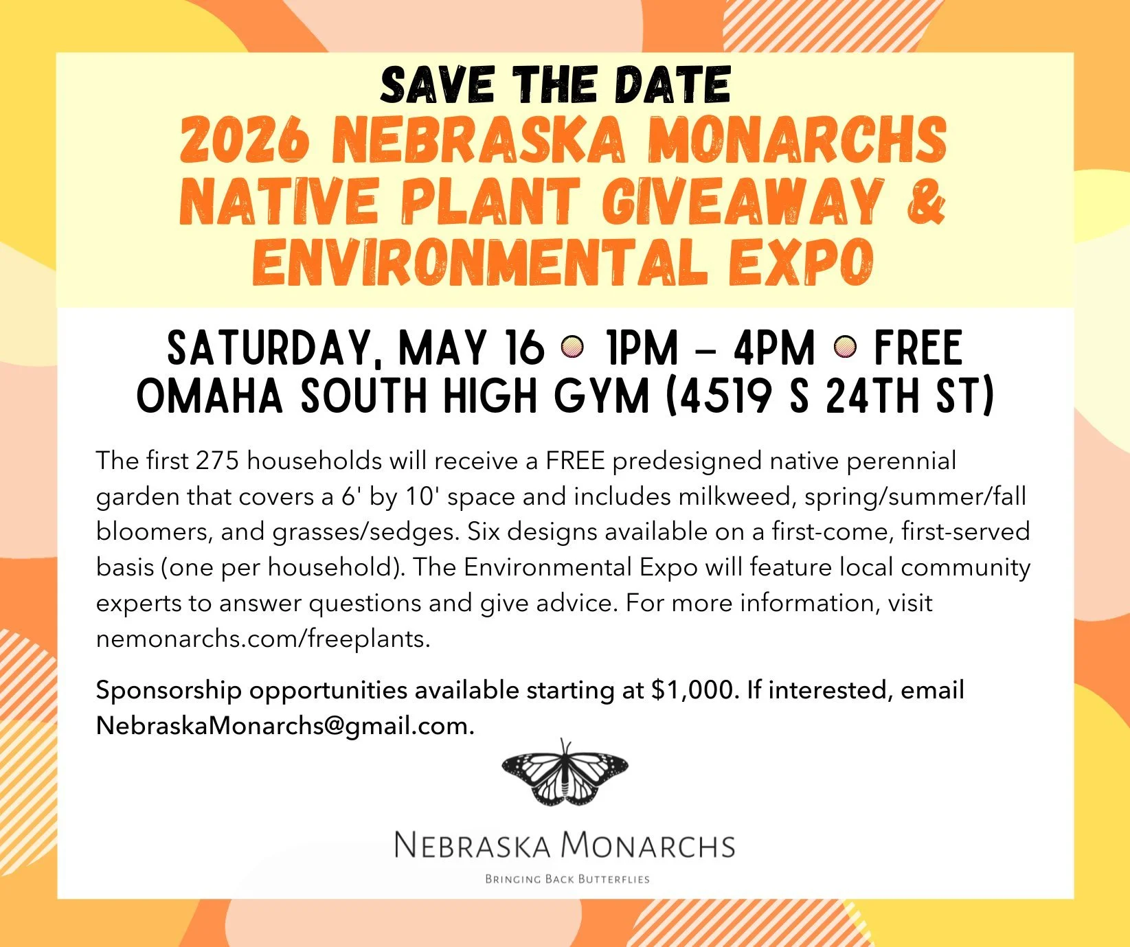 Nebraska Monarch Native Plant Giveaway and Environmental Expo