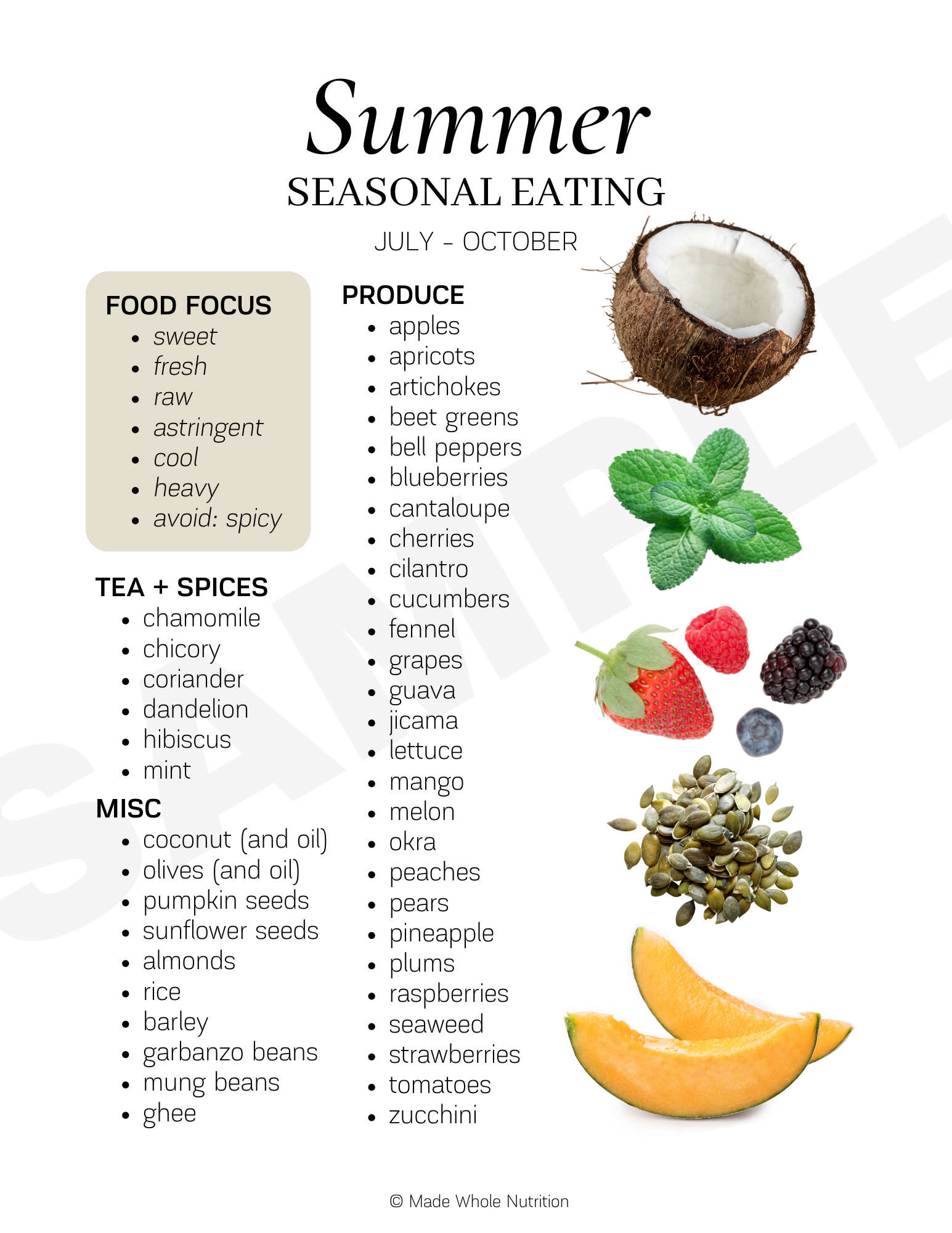 Spring Nutrition.pdf Spring Seasonal Eating Handout — Functional Health Research + Resources ...
