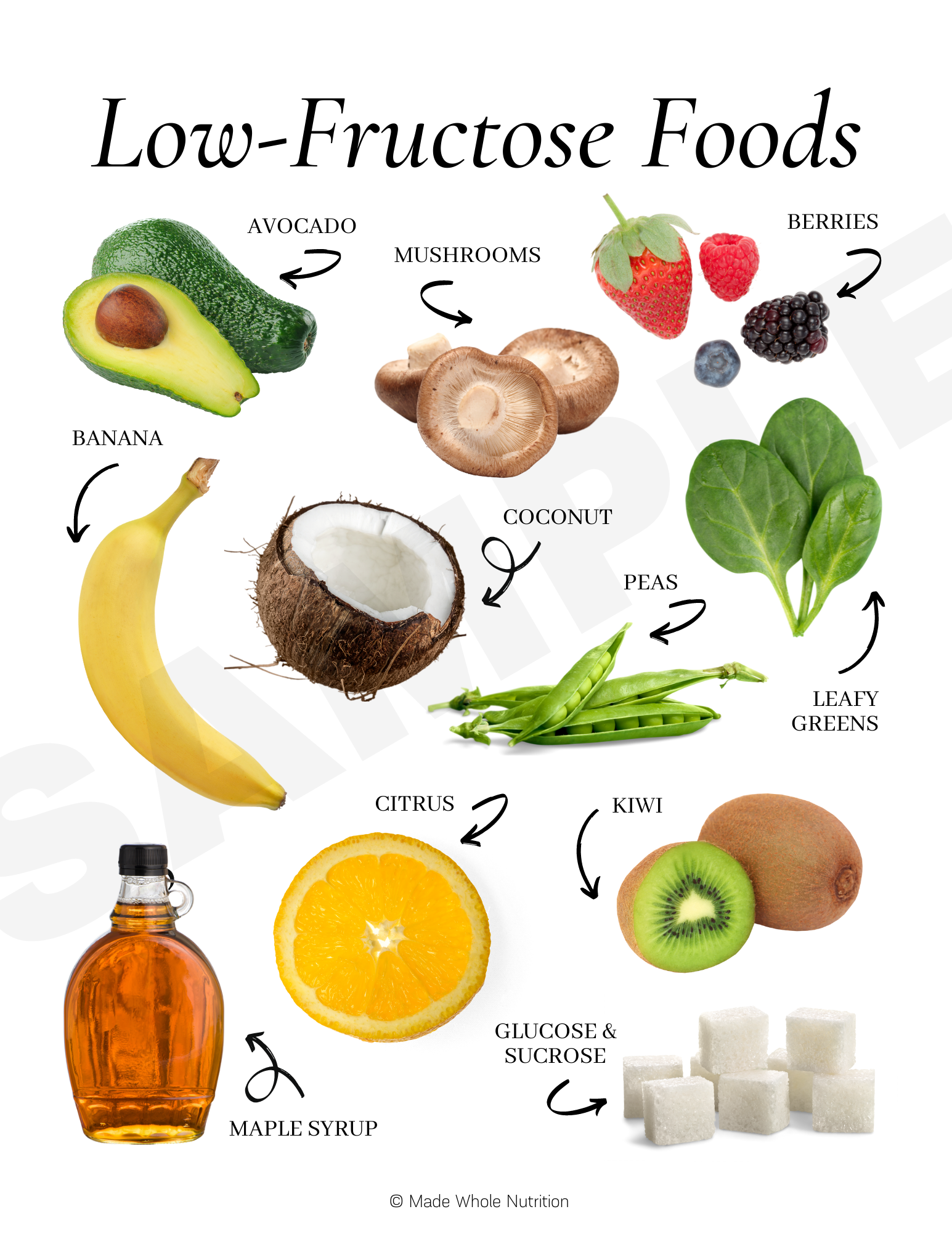 High Fructose Foods Handout Functional Health Research Resources Made Whole Nutrition