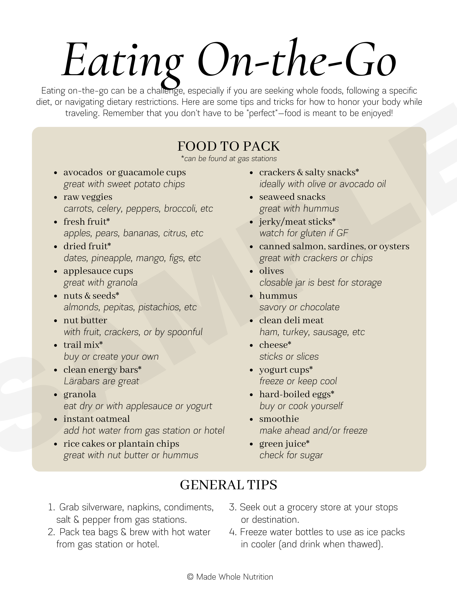 Eating On-The-Go