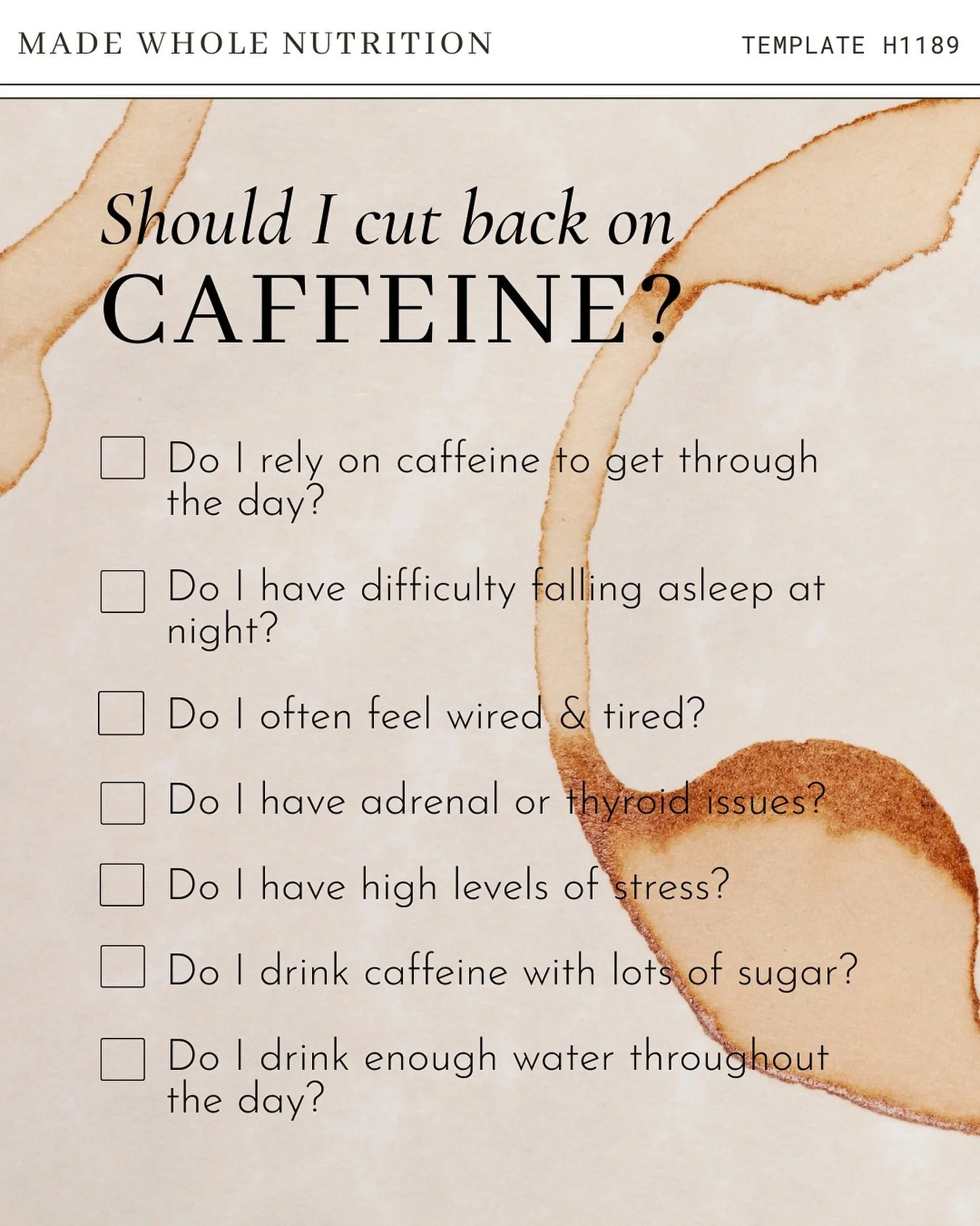 Caffeine tolerance is incredibly bioindividual and can change in different seasons of life.
.
Based on this self-assessment, do you need to cut back on #caffeine?