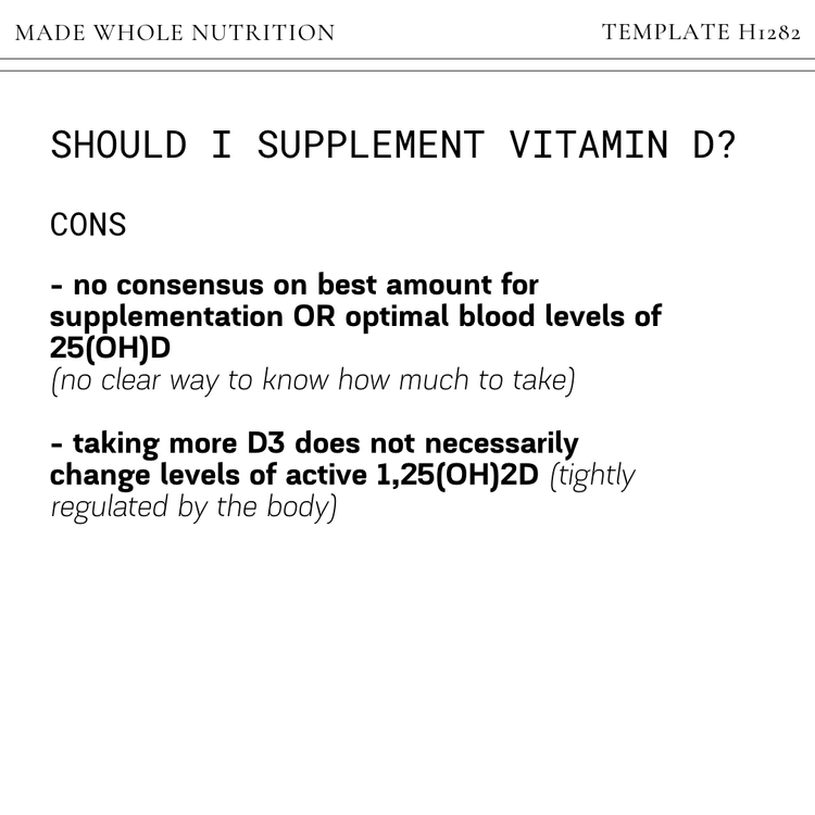 Should I supplement vitamin D? — Functional Health Research + Resources