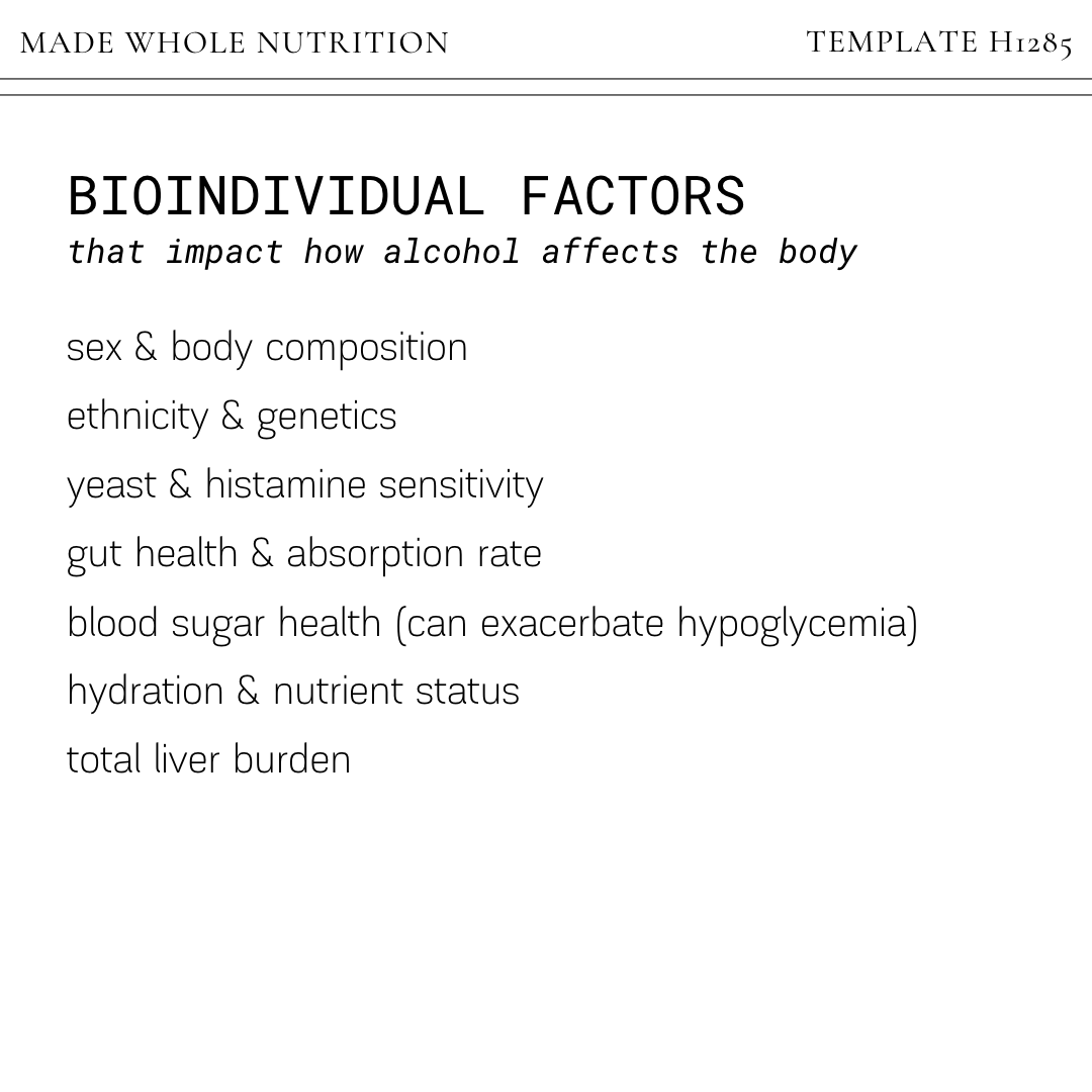 Why does ALCOHOL affect some people more than others? — Functional