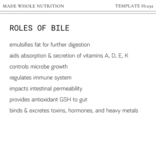 BILE HEALTH: how to support fat-digestion (with or without a