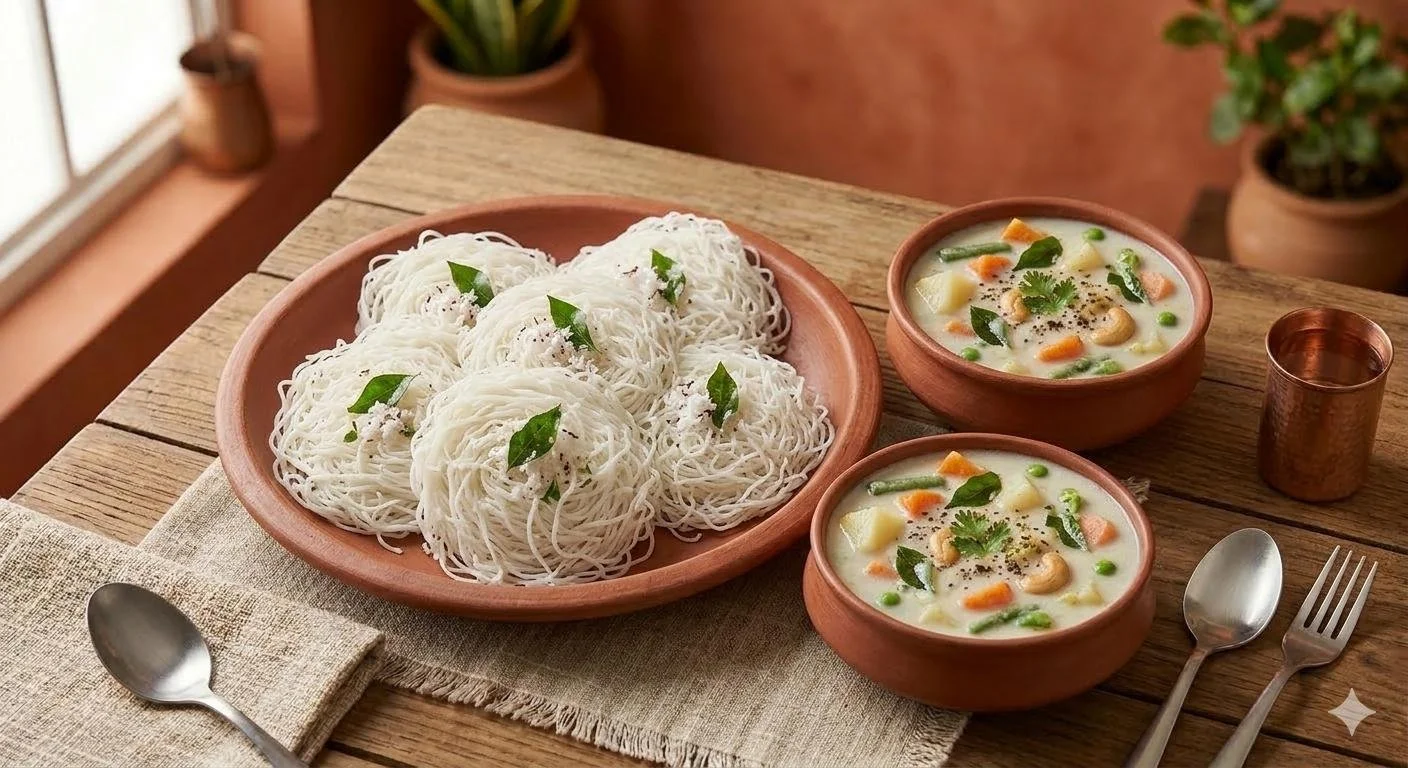 Idiyappam(4) & Veg stew (8 oz)
