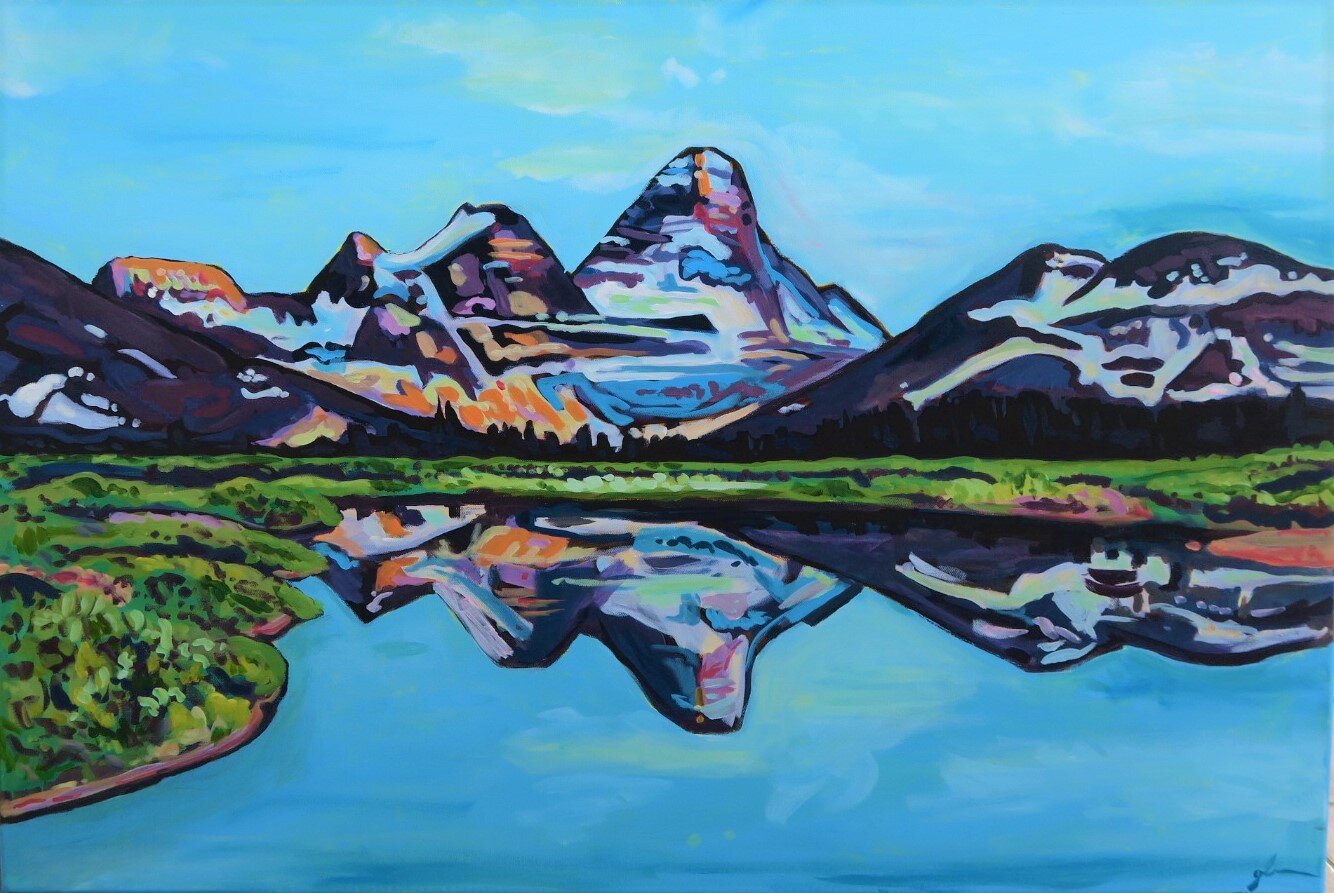 Assiniboine in August. Acrylic. 24 x 36.