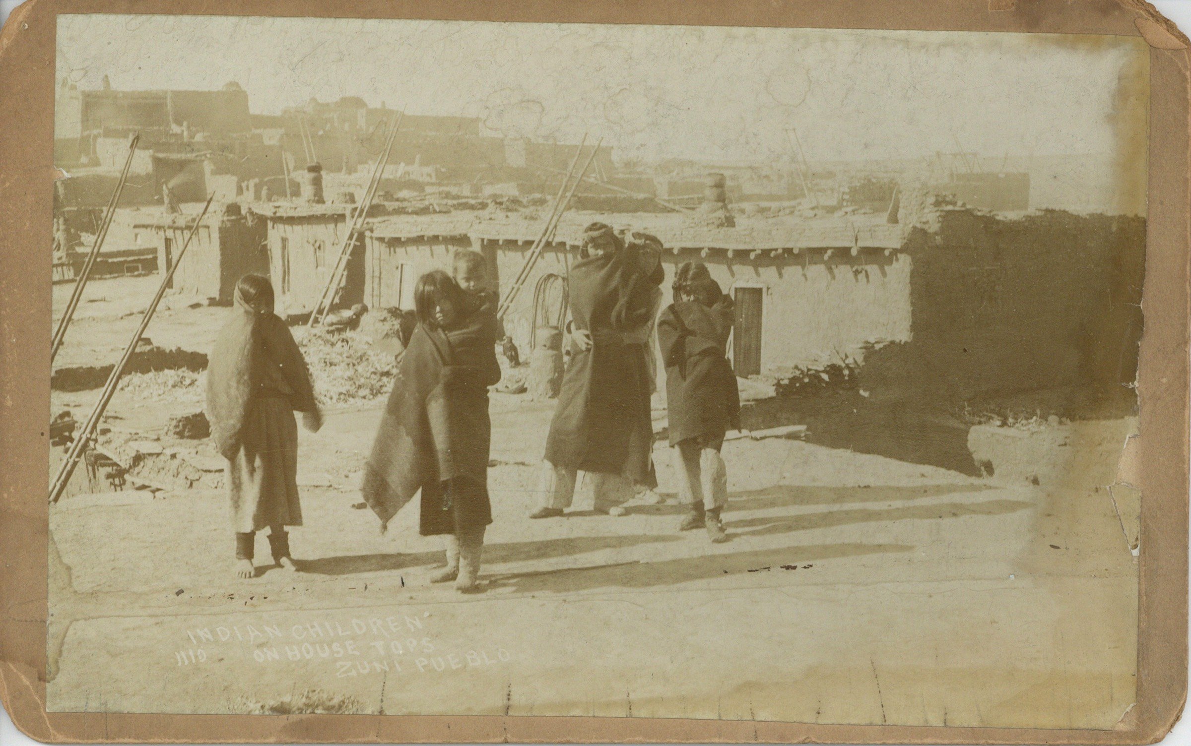 Hopi Cabinet Card Albumen Print, Cobb's Studio, 1880s