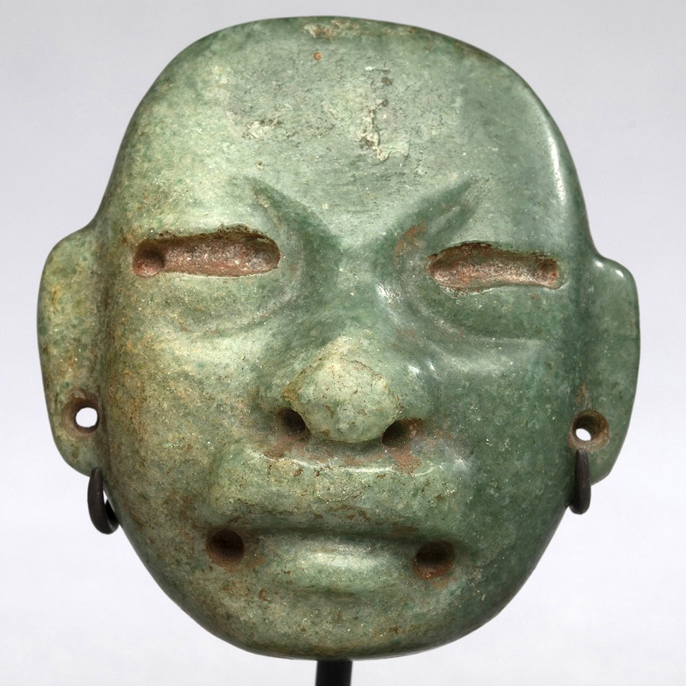 evaluerbare tilstødende afdeling Teotihuacan Jade Mask — Art Blackburn