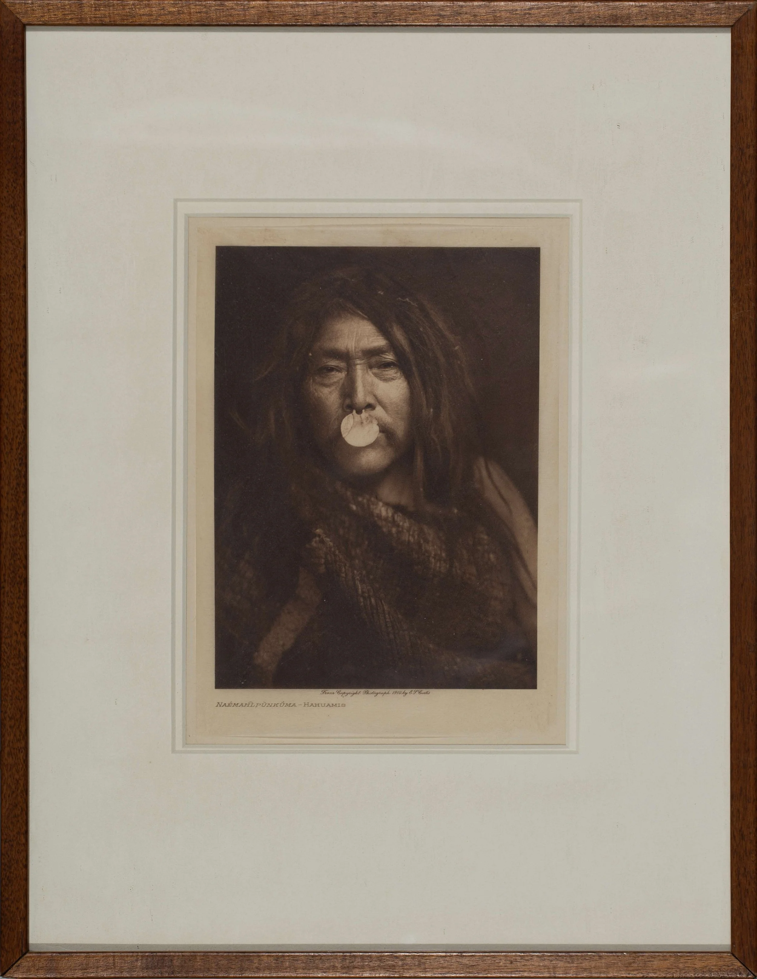 Edward Curtis Photogravure Naemahlpunkuma Hahuamis Vellum 1914